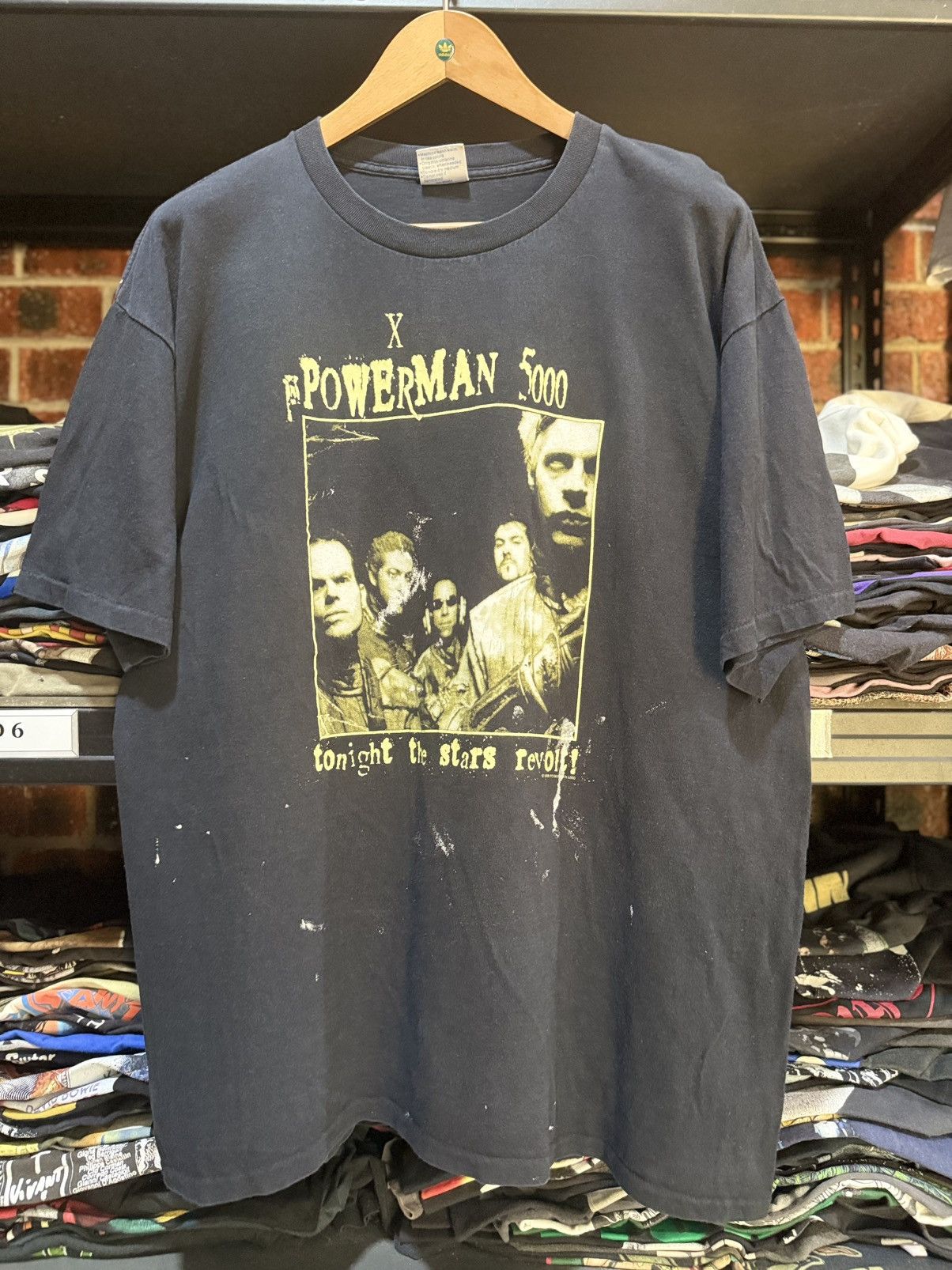 Band Tees Thrashed Vintage 90s Powerman 5000 PM5K American Rock Band T Size US XL / EU 56 / 4 - 1 Thumbnail