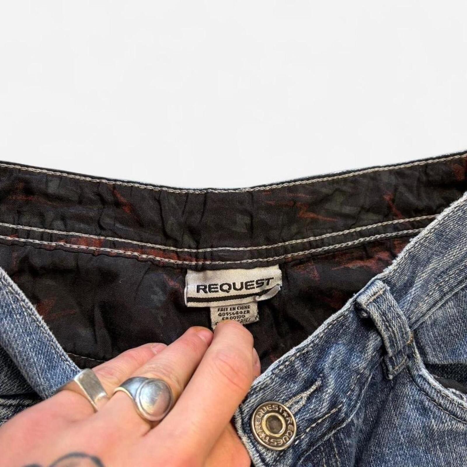 Vintage Y2K Skull Baggy Jeans Size US 30 / EU 46 - 7 Thumbnail