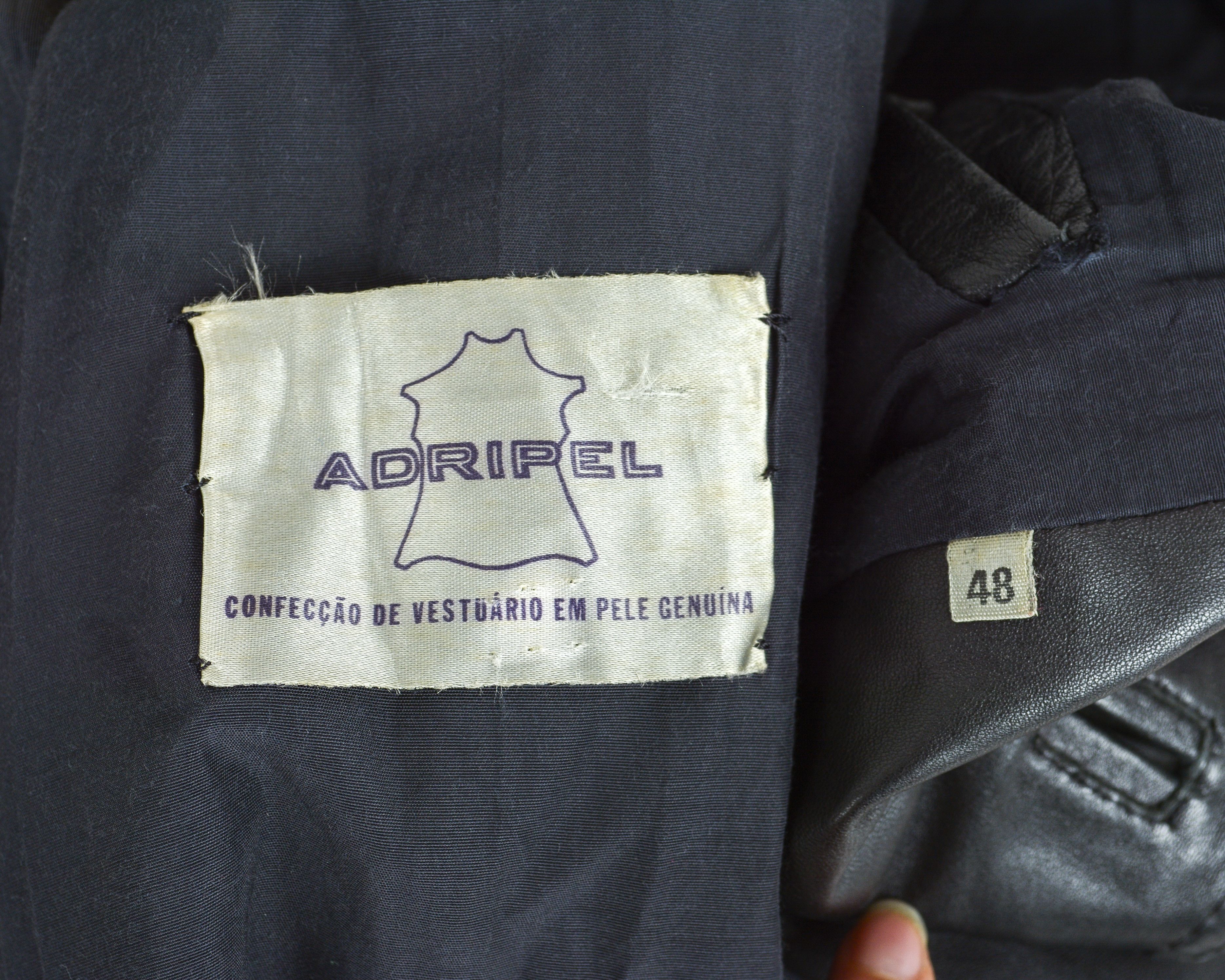 Band Tees × Vintage ADRIPEL Leather UK 38 US Jacket Coat Trench EU 48 Button S Size US S / EU 44-46 / 1 - 13 Thumbnail
