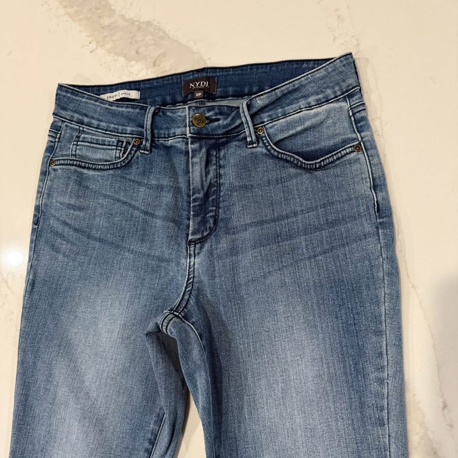NYDJ NYDJ Los Angeles Ankle Embroidered Denim Jeans Womens 10P Size 32" / US 10 / IT 46 - 3 Thumbnail