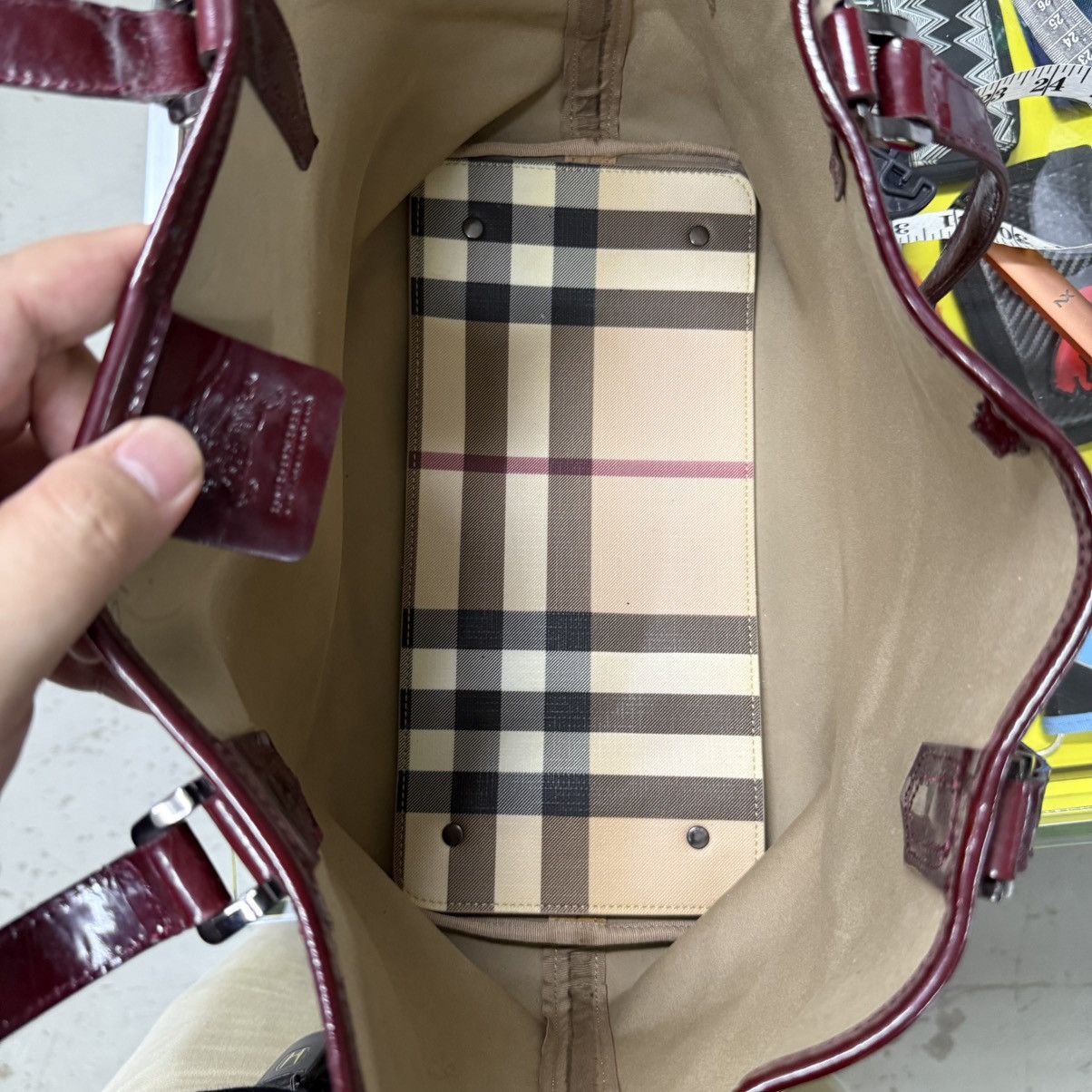 Burberry Vintage Burberry Nova Check Top Handle Bag Size ONE SIZE - 13 Thumbnail