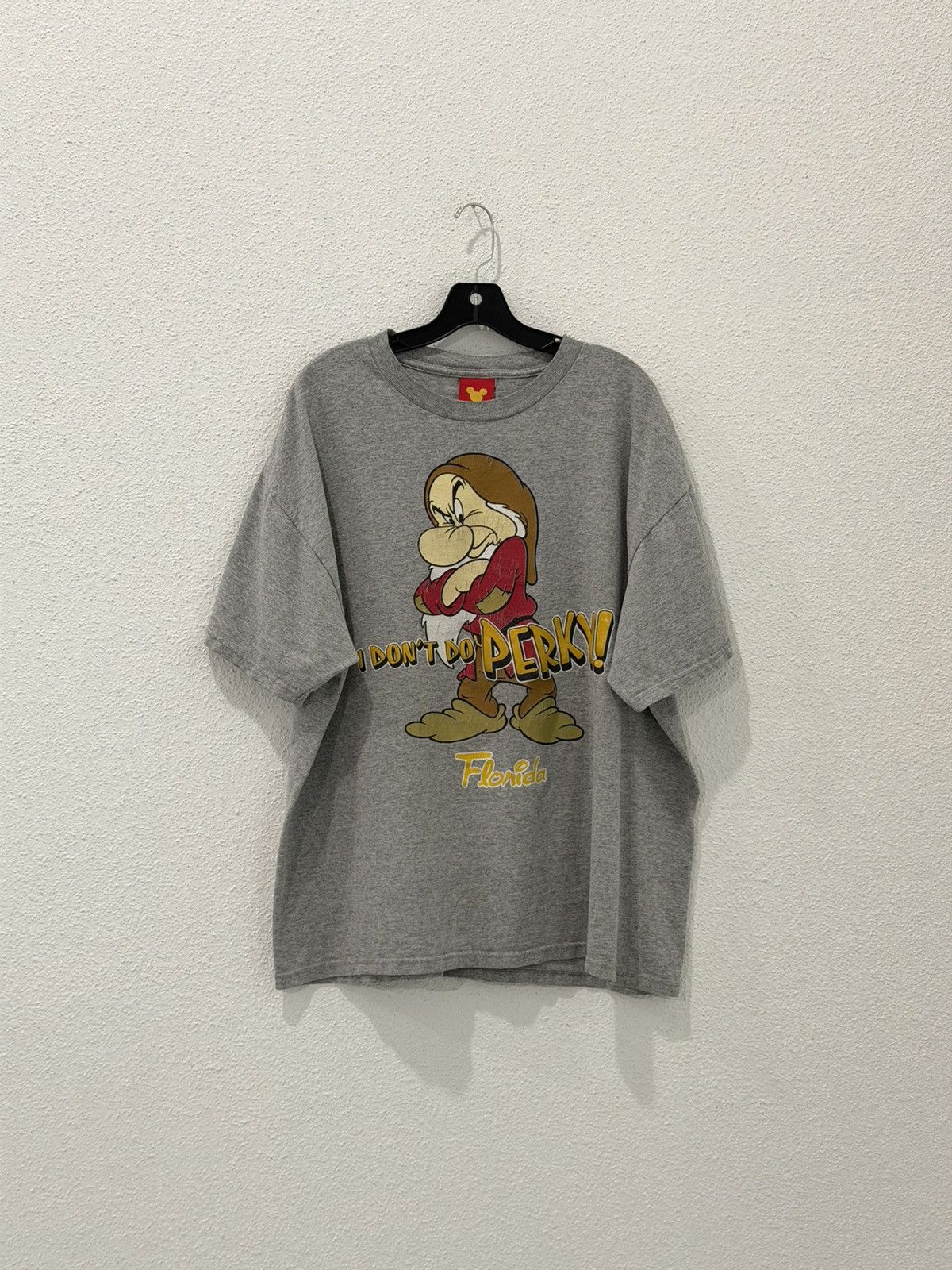 Disney Vintage Grumpy Disney Snow White 7 Dwarves I Dont Do Perky T Size US XL / EU 56 / 4 - 1 Thumbnail
