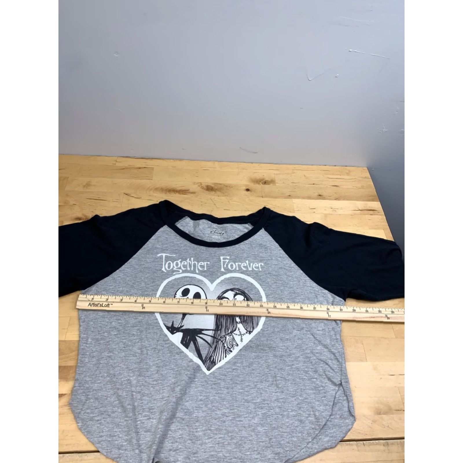 Disney Disney Shirt Womens M Gray Nightmare before Christmas Jack Sally Disney Size M / US 6-8 / IT 42-44 - 5 Thumbnail