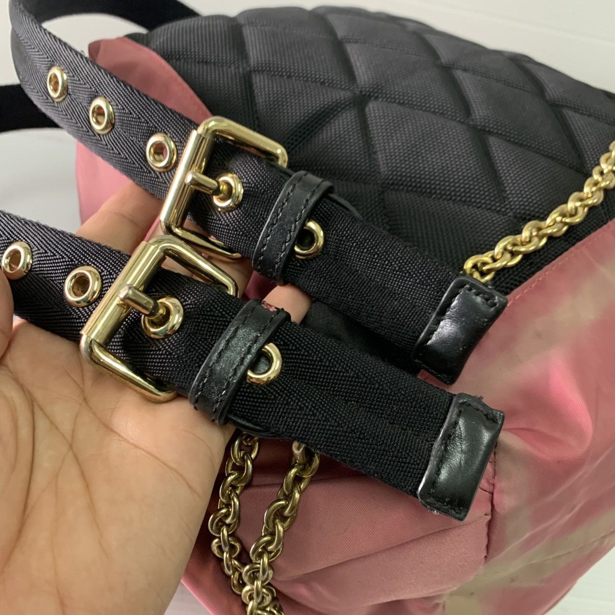 Burberry Burberry Canvas Nylon Pink Backpack Size ONE SIZE - 10 Thumbnail