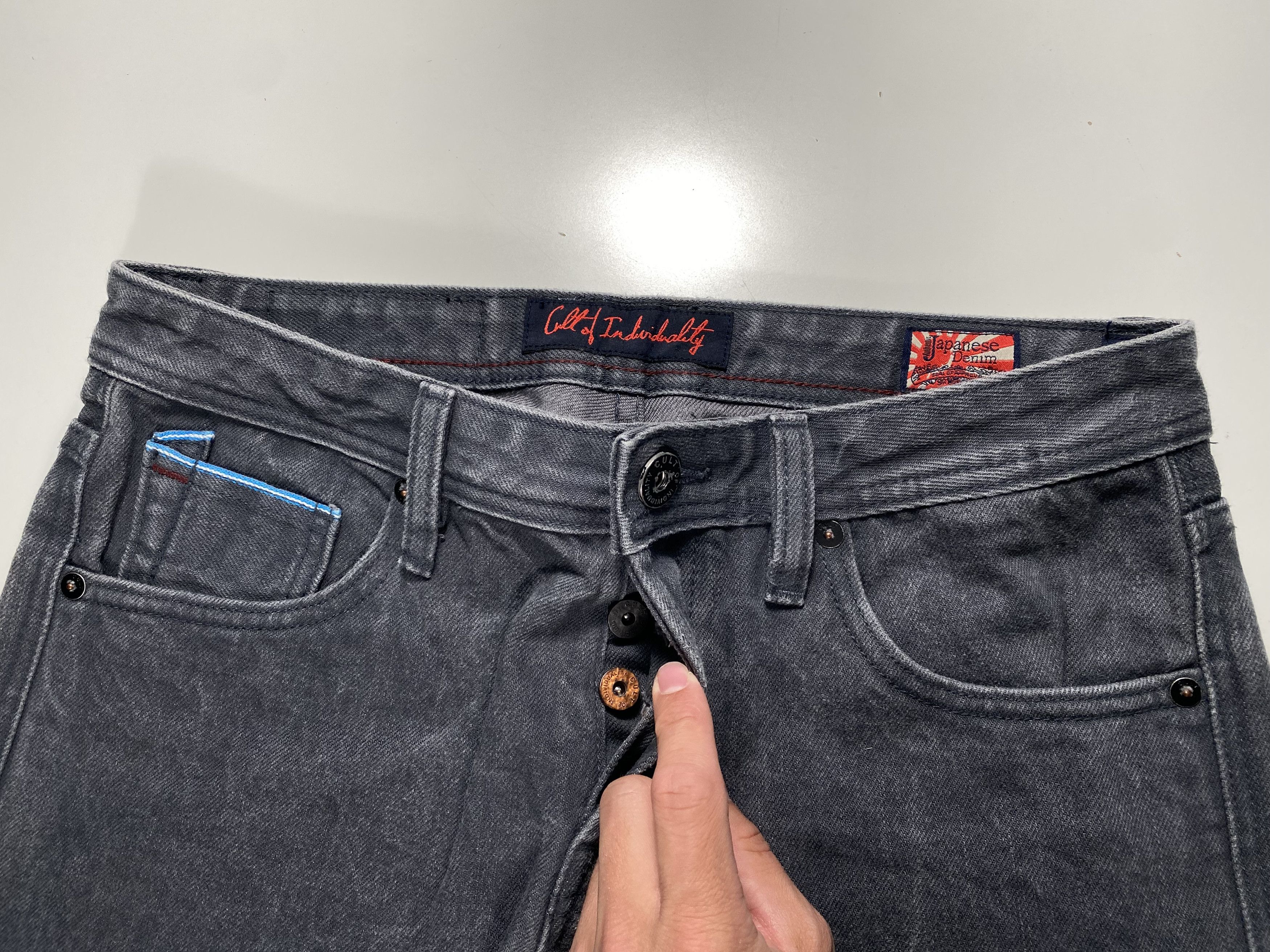 Cult Of Individuality Cult of Individuality Hagen Relaxed Gray Selvedge 31x27 Size US 31 - 3 Thumbnail
