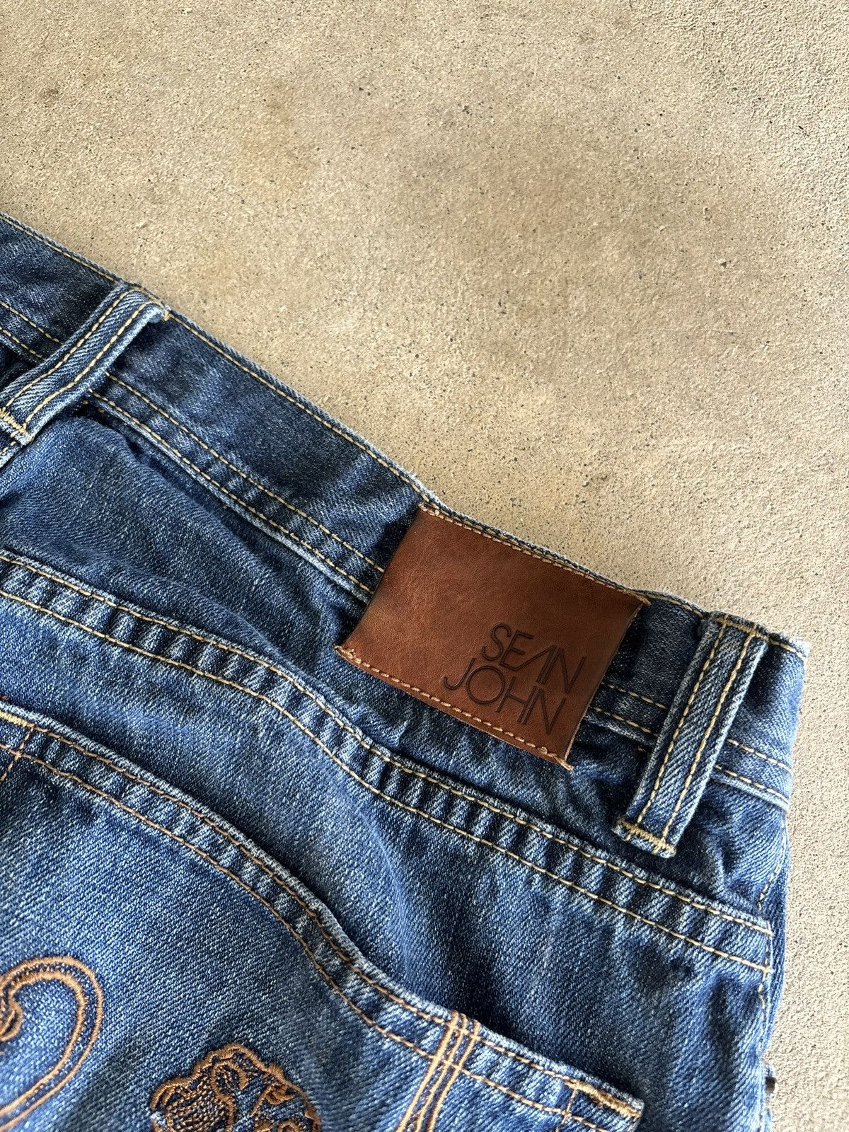Sean John Vintage Sean John Baggy Embroidered Y2K Baggy Denim Jeans Size US 32 / EU 48 - 6 Thumbnail