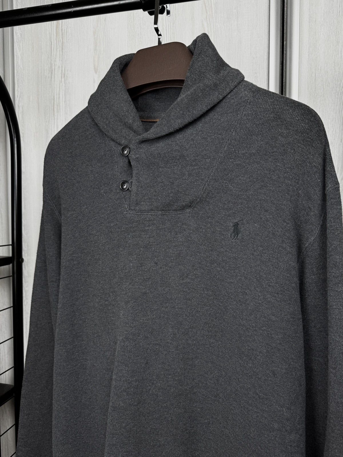 Polo Ralph Lauren Polo Ralph Lauren Luxury Cotton Shawl-Neck Pullover Sweater Size US L / EU 52-54 / 3 - 5 Thumbnail