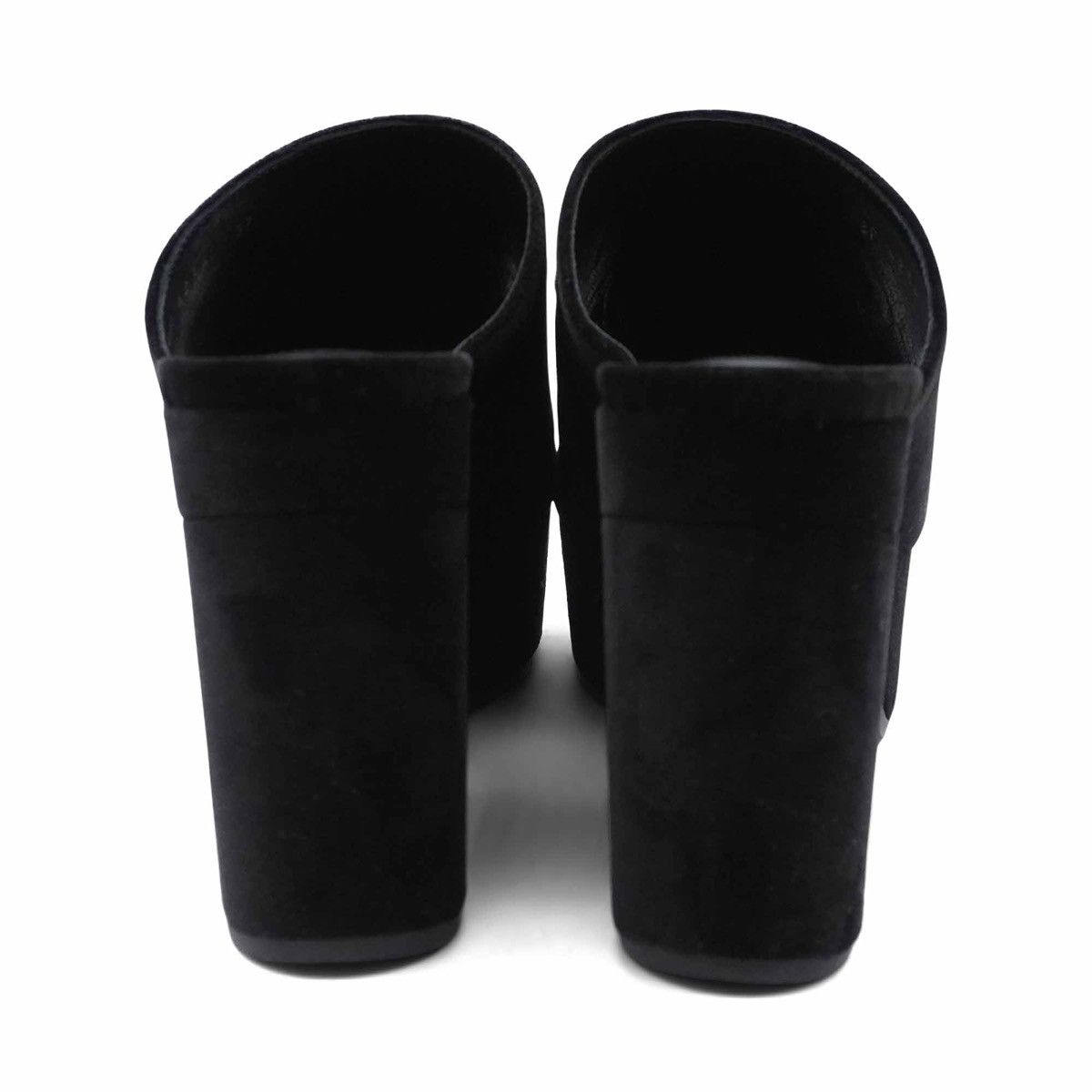 Celine Celine 'Elena' Black Velvet Mules Size US 7 / IT 37 - 4 Thumbnail