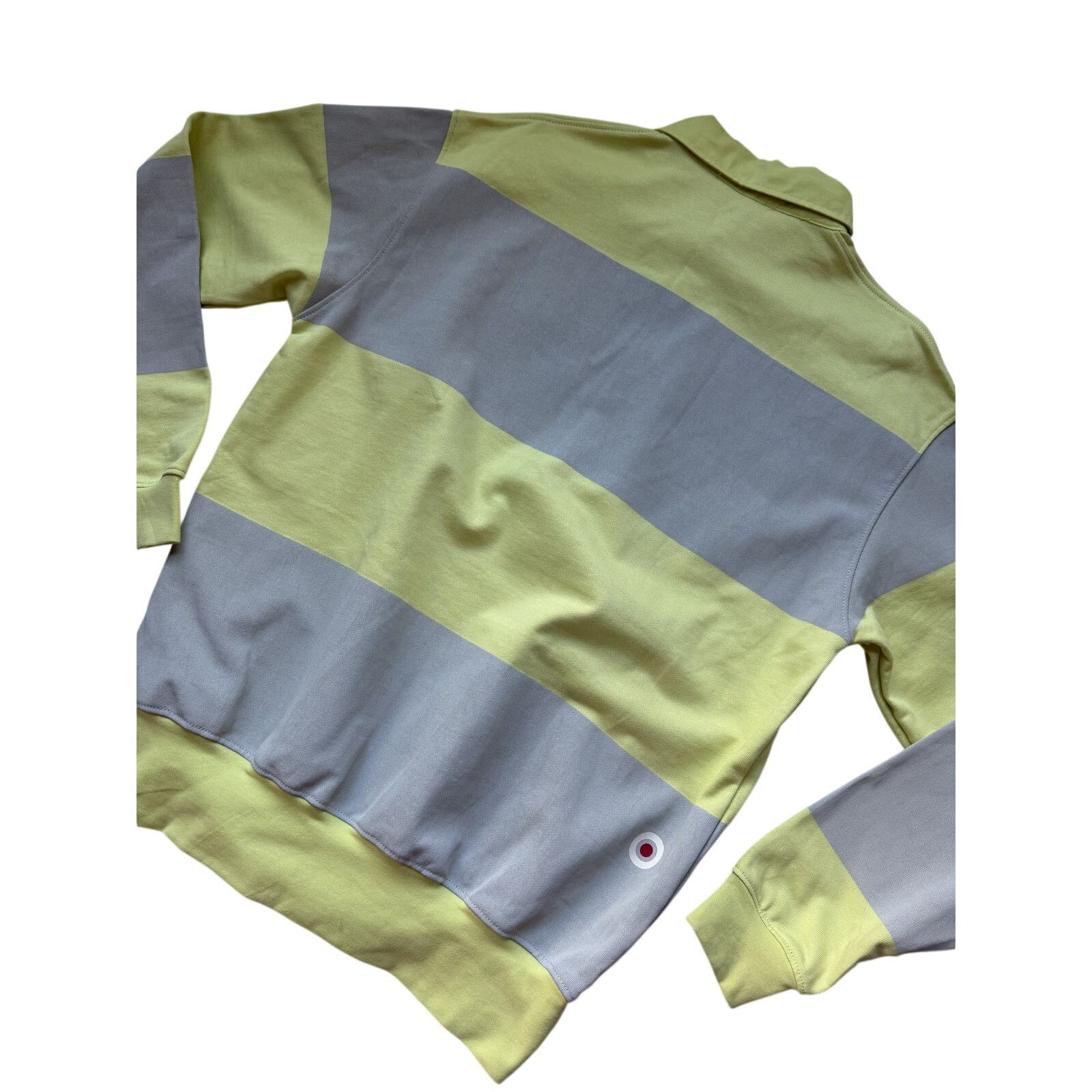 Rhude × Zara Zara x Rhude Lime Green Gray Striped Long Sleeve Rugby Polo Size US L / EU 52-54 / 3 - 3 Thumbnail
