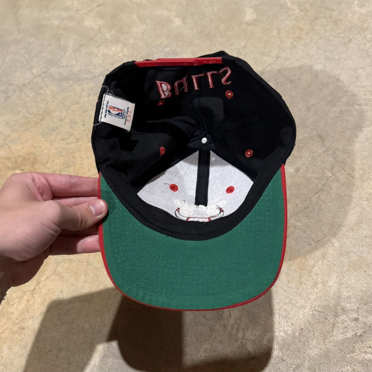 Vintage 1990s Chicago Bulls NBA Spellout Logo Snapback Hat Size ONE SIZE - 7 Thumbnail
