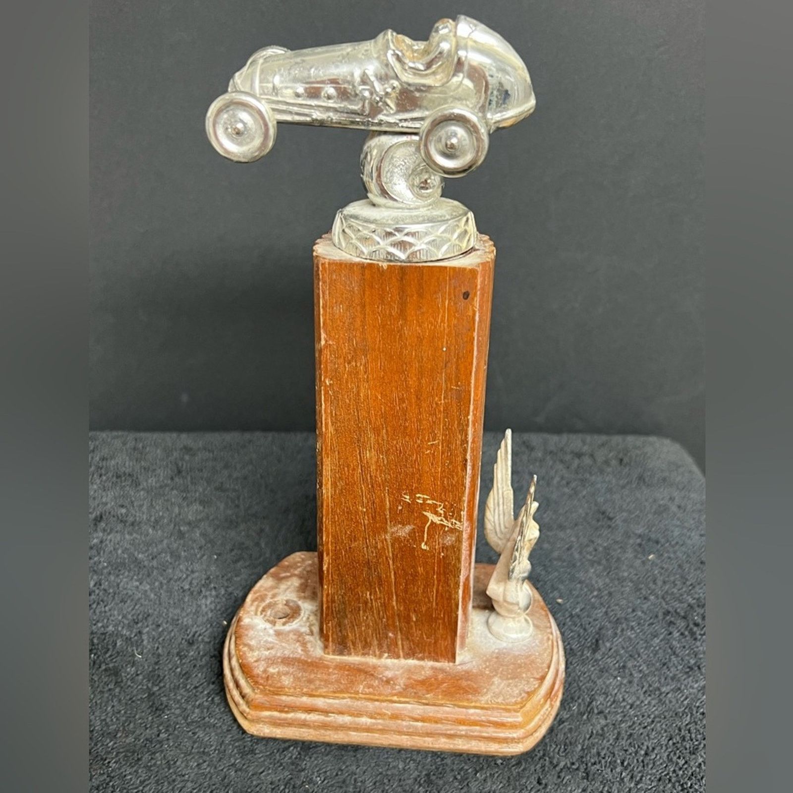 Vintage Antique Rare 1962 Era Boy Scout Derby Trophy Metal & Wood Size ONE SIZE - 5 Thumbnail