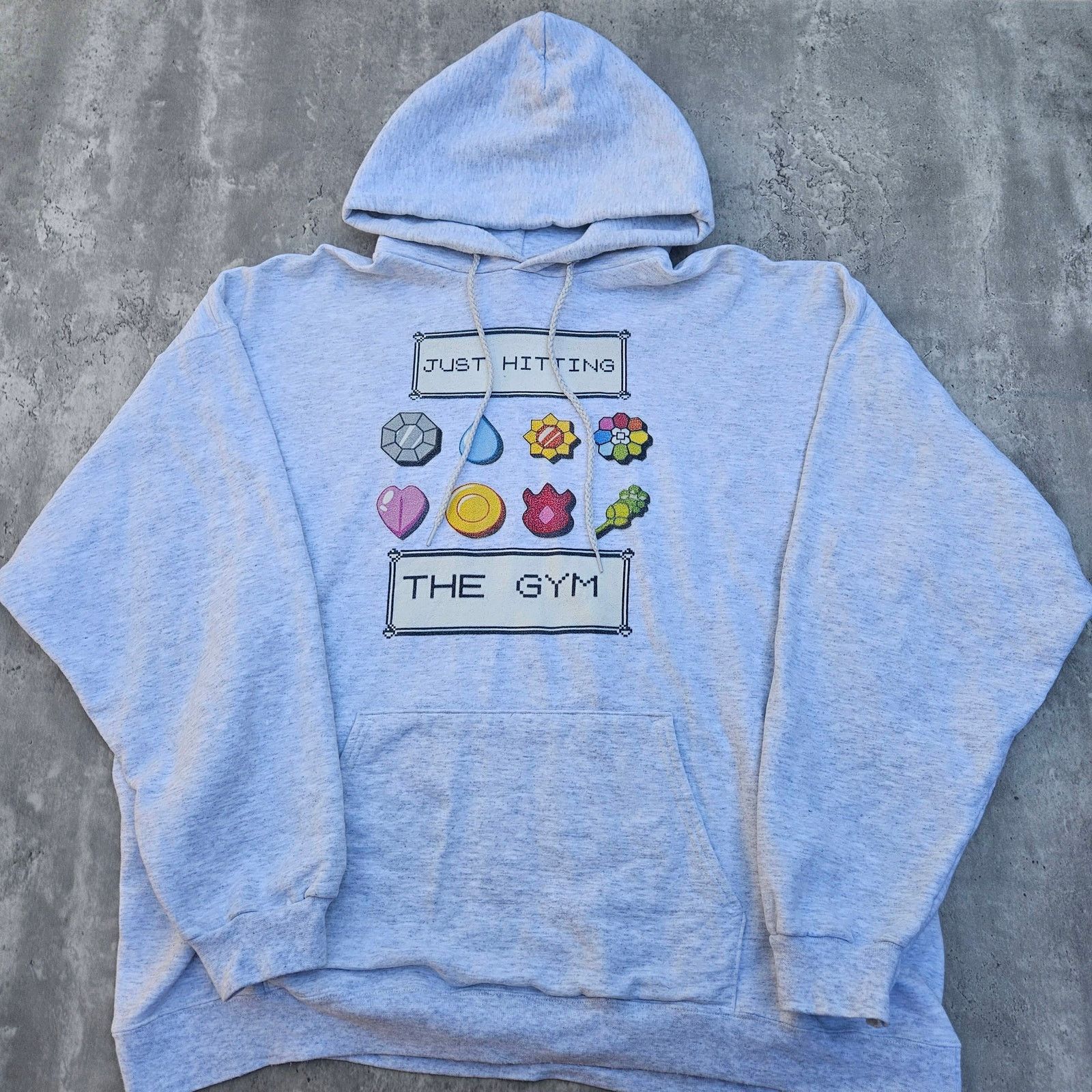 Hanes Vintage Y2K Pokemon Gym Hoodie Men's XL Grey Size US XL / EU 56 / 4 - 1 Thumbnail