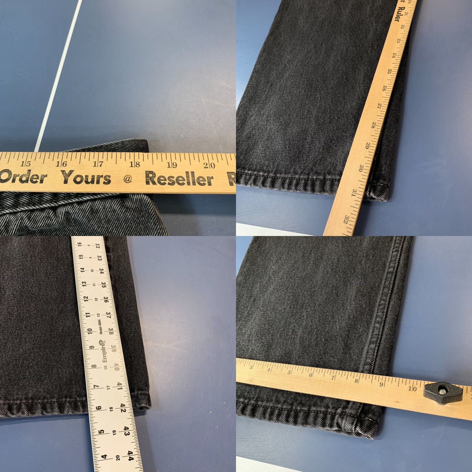 Levi's VINTAGE Levis 505 Black Denim Jeans Mens Straight Leg Size 38x34 Regular Fits 36x31 Size US 36 / EU 52 - 9 Thumbnail