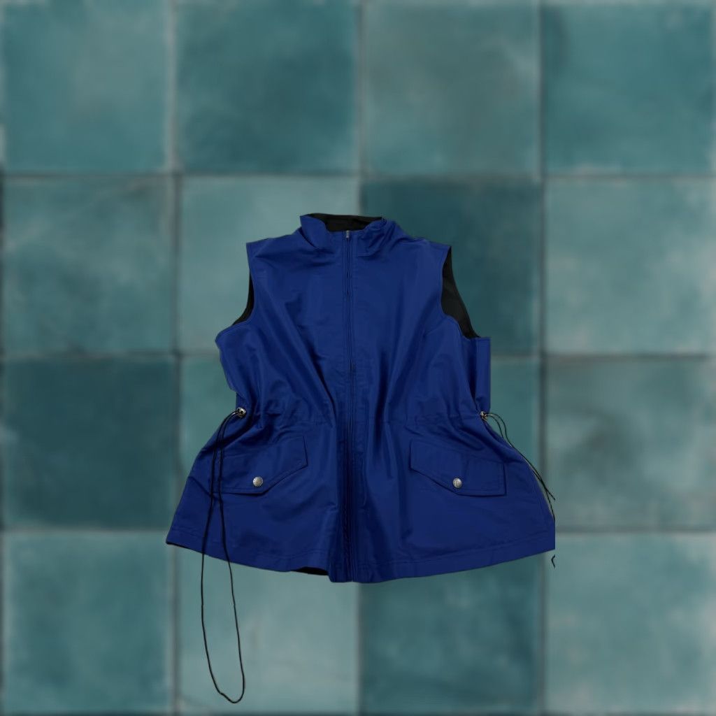 Orvis Orvis Womens Vest Large Blue Reversible Windbreaker Full Zip Pockets Drawstring Size L / US 10 / IT 46 - 1 Thumbnail