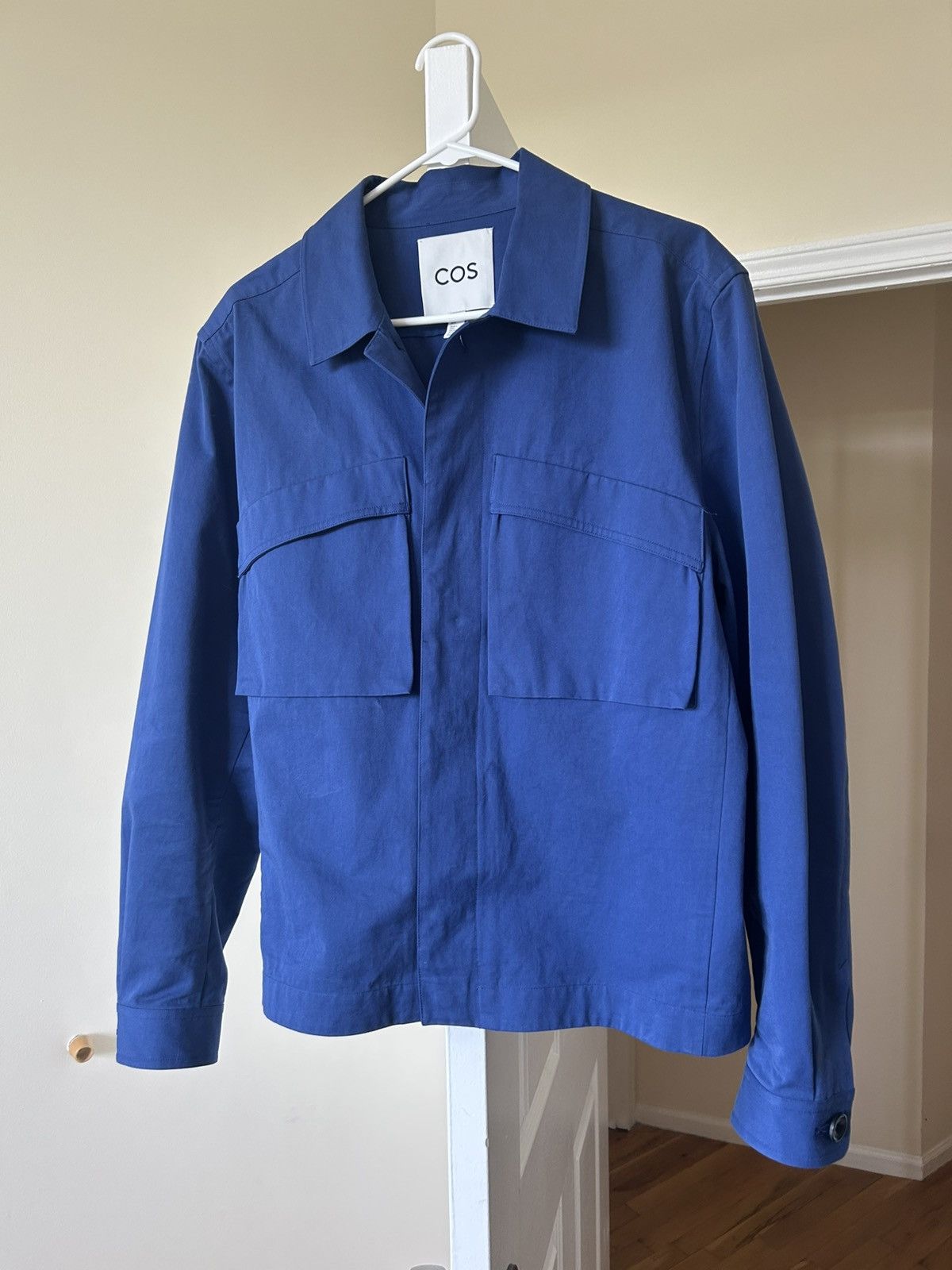 Utility Cotton-twill Overshirt In Blue