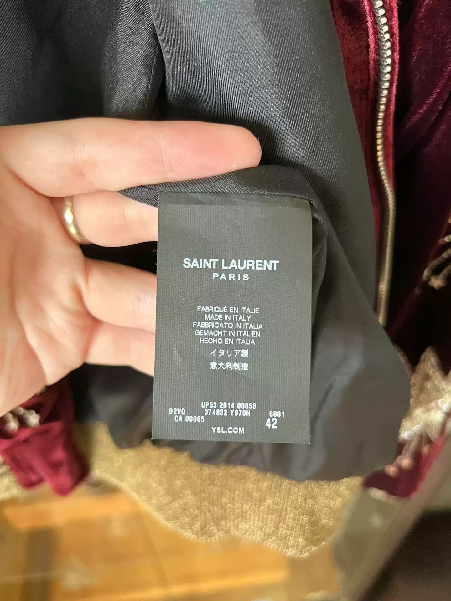 Saint Laurent Paris Saint Laurent Original New 15Ss Firework Velvet Jacket-2505 Size US XS / EU 42 / 0 - 4 Thumbnail