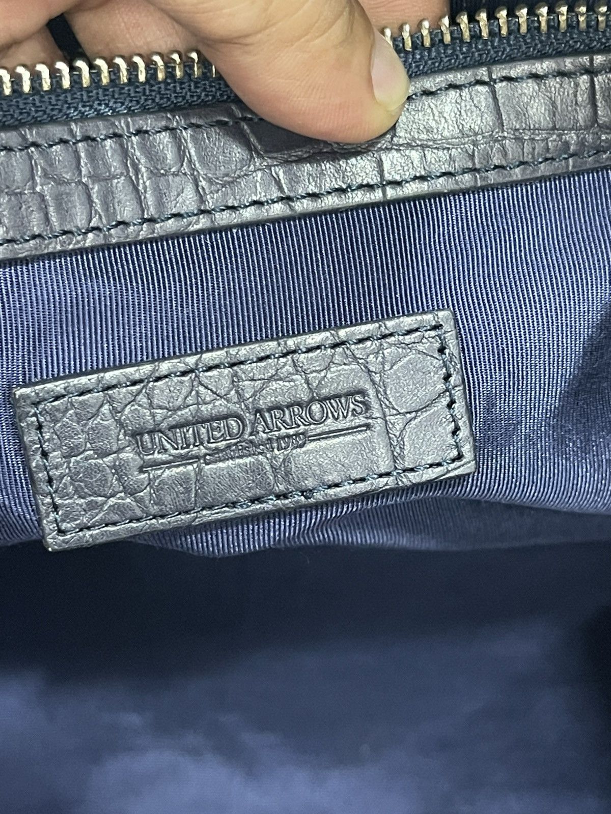United Arrows Crocodile Embossed Leather United Arrows Tote Bag 8🟩 Size ONE SIZE - 19 Thumbnail