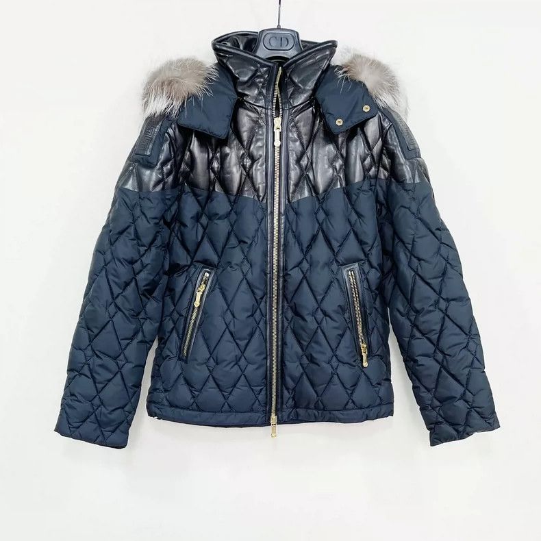 Versace Versace Genuine leather patchwork men's hooded down jacket Size US S / EU 44-46 / 1 - 1 Thumbnail