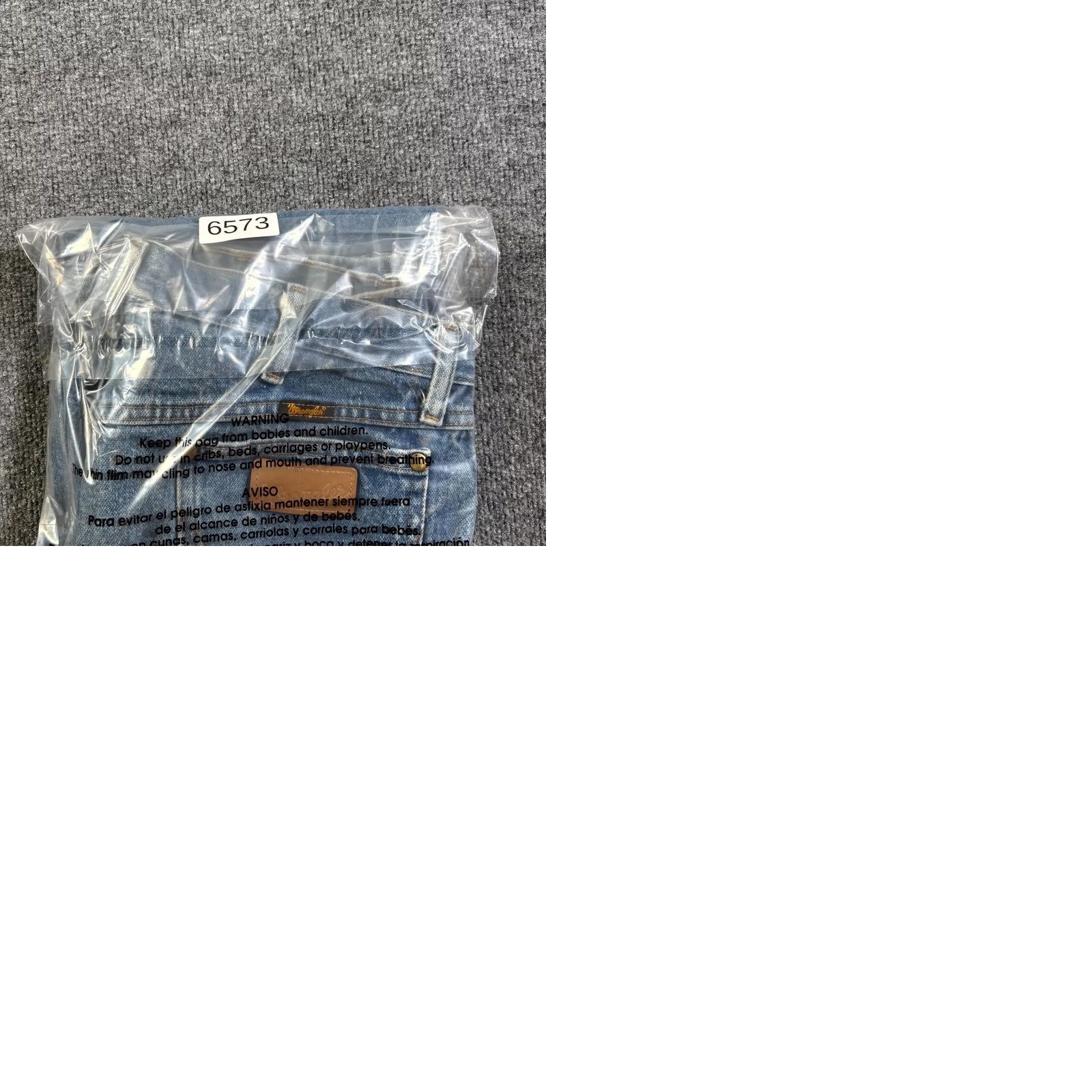 Wrangler Wrangler Cowboy Cut Straight Jeans Men's 35x32 Blue Denim Cotton Faded Workwear Size US 35 - 10 Thumbnail