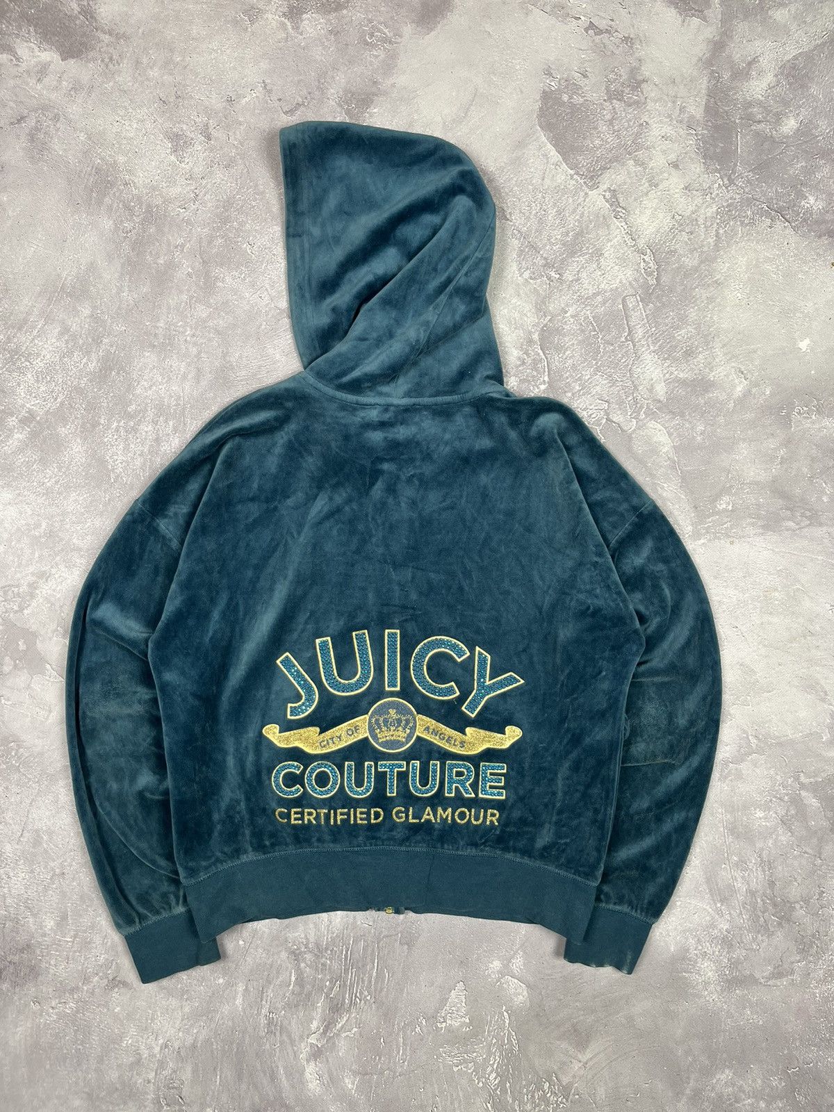Juicy Couture Jeans Juicy Couture Zip Hoodie Green Big Logo On Back size M Size US M / EU 48-50 / 2 - 1 Thumbnail