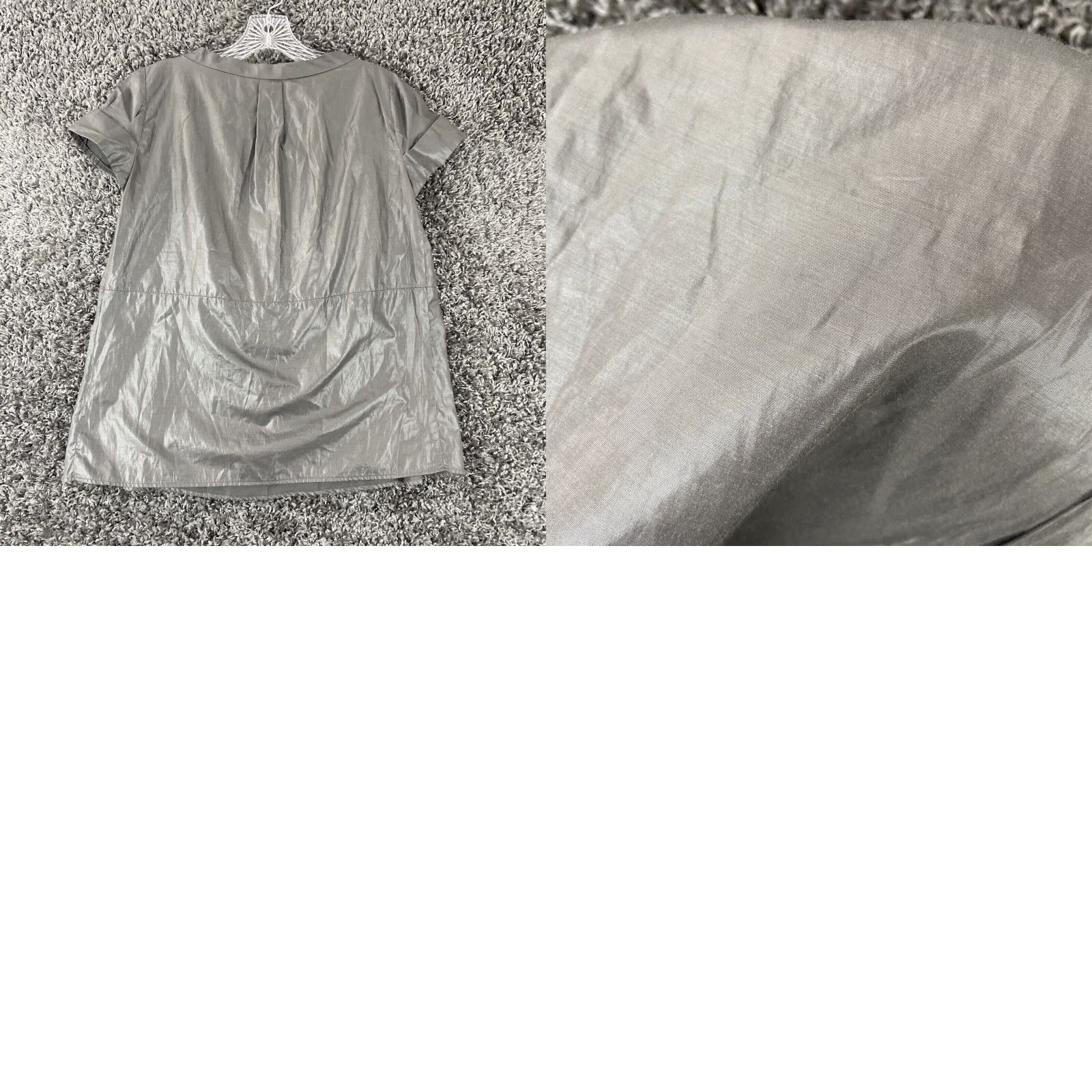 Zara Zara Womens Blouse Gray Short Sleeves Pleated S Small Size S / US 4 / IT 40 - 8 Thumbnail