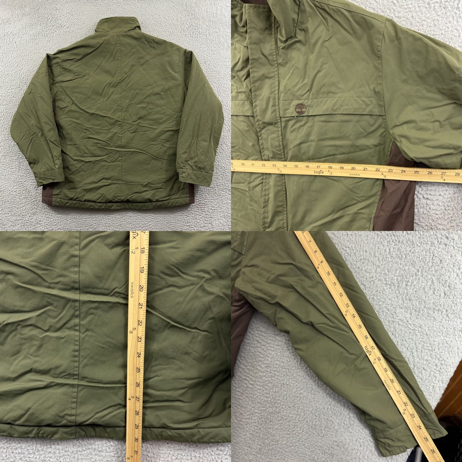 Timberland VINTAGE Timberland Jacket Men XL Green Full Zip Fleece Lined Ripstop Stratham Size US XL / EU 56 / 4 - 8 Thumbnail