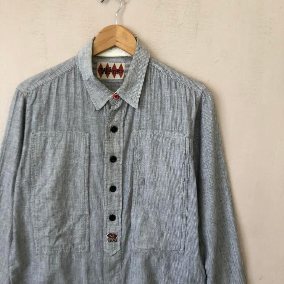 Japanese Brand Weirdo hickory stripe shirt Size US L / EU 52-54 / 3 - 2 Thumbnail
