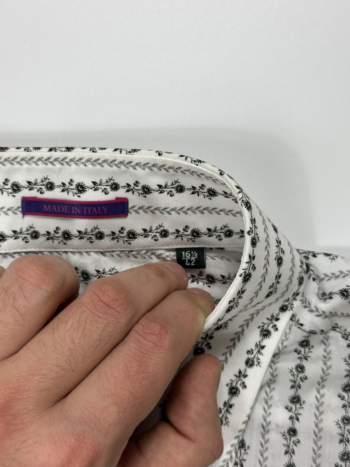 Paul Smith Paul Smith Monogram Dress Shirt 42/16 Size Italy Size US L / EU 52-54 / 3 - 10 Thumbnail