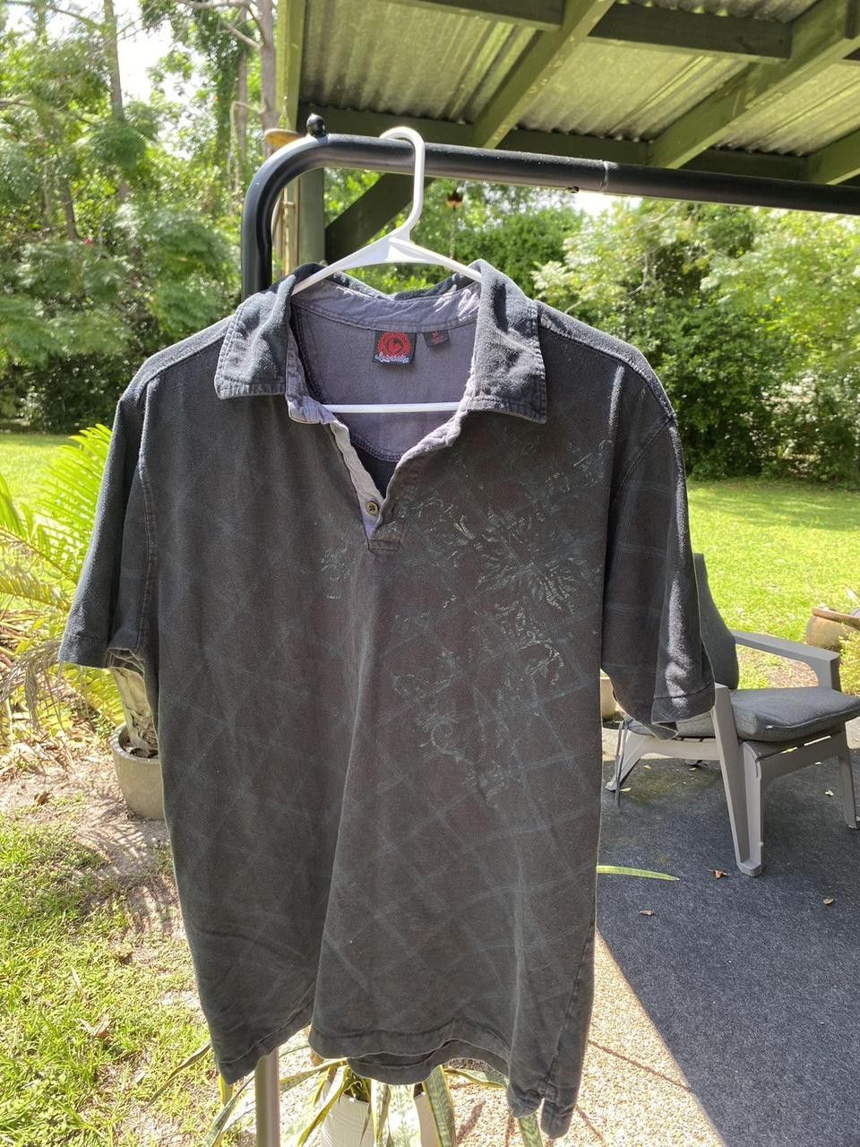 Burnside 90s Burnside Black Cross Graphic Quarter Polo Medium Size US M / EU 48-50 / 2 - 3 Thumbnail