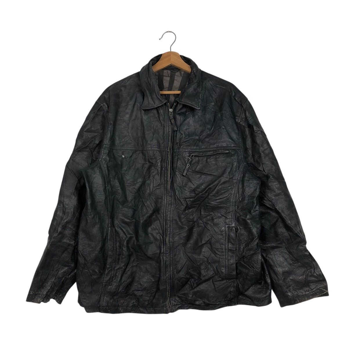 Japanese Brand 📌Vintage Leather Biker Jacket Angelo Litrico Issey Miyake Size US M / EU 48-50 / 2 - 2 Thumbnail