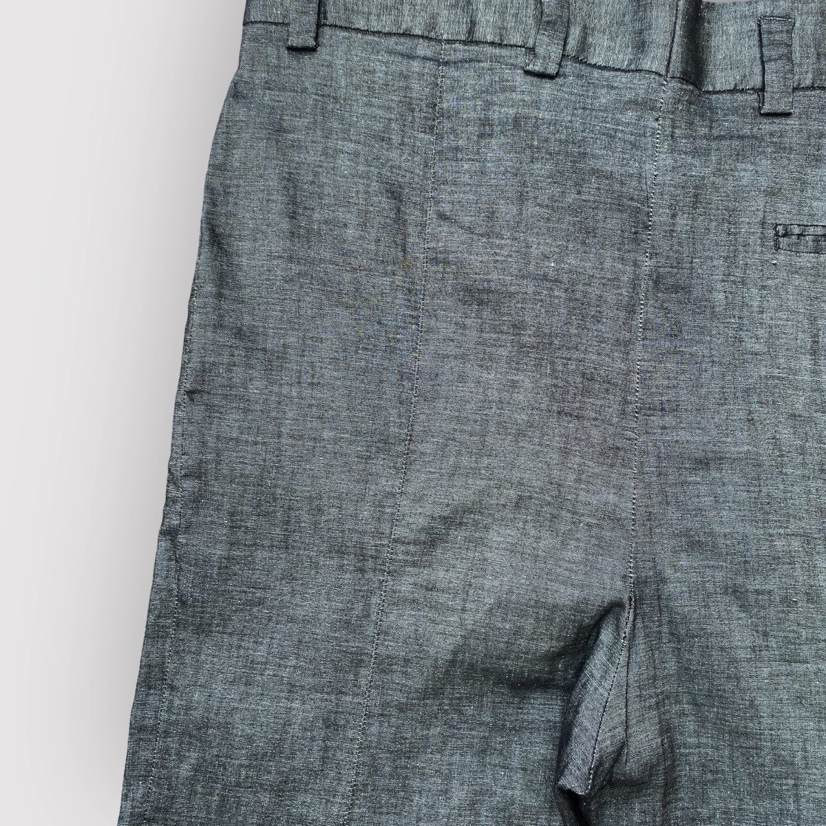 Haider Ackermann Cotton/Linen Blend Drop Crotch Cropped Stretch Pants Size US 34 / EU 50 - 5 Thumbnail