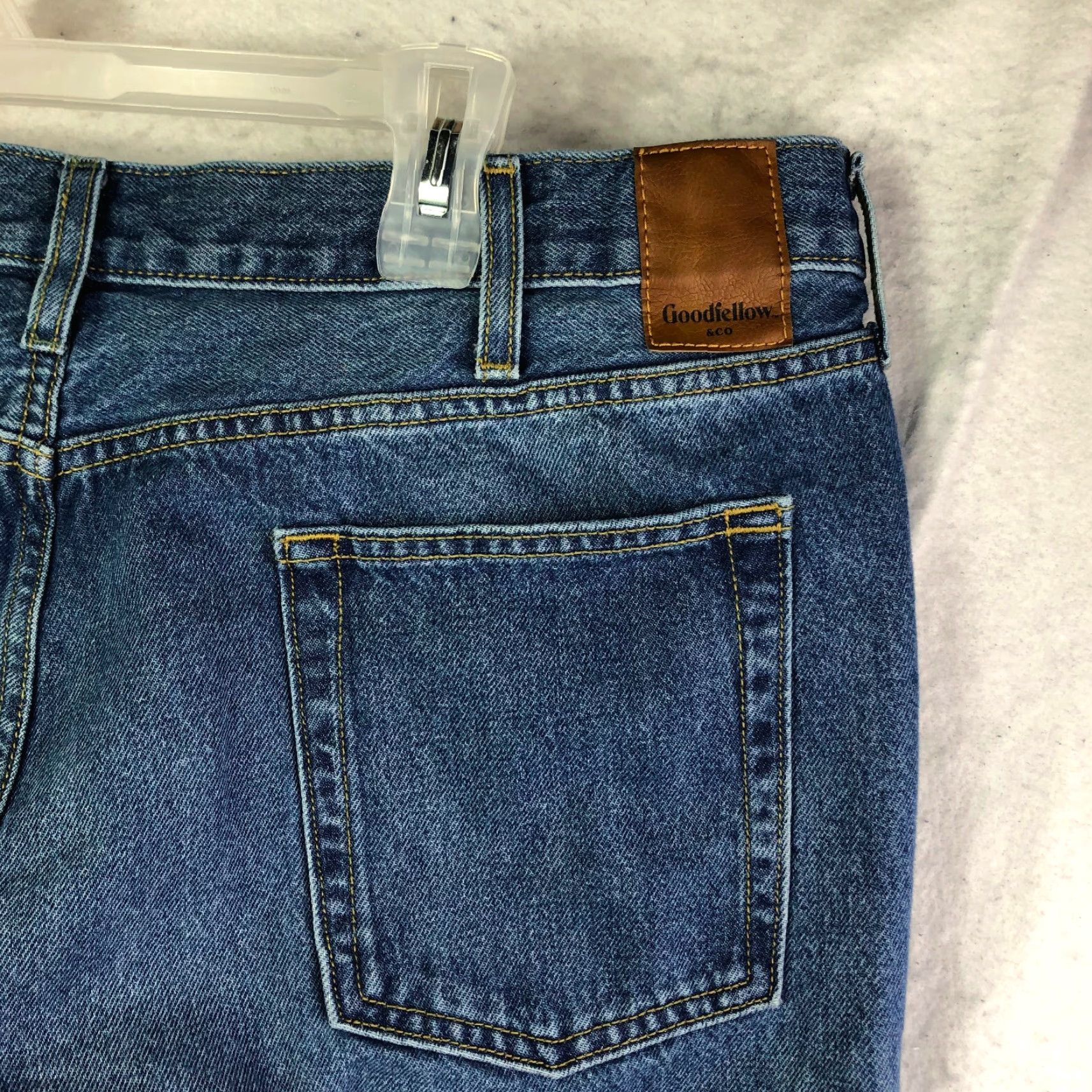 Vintage Goodfellow Relaxed Mid Rise Straight Leg Mens Size 40x30 Blue Denim Jeans Size US 40 / EU 56 - 6 Thumbnail