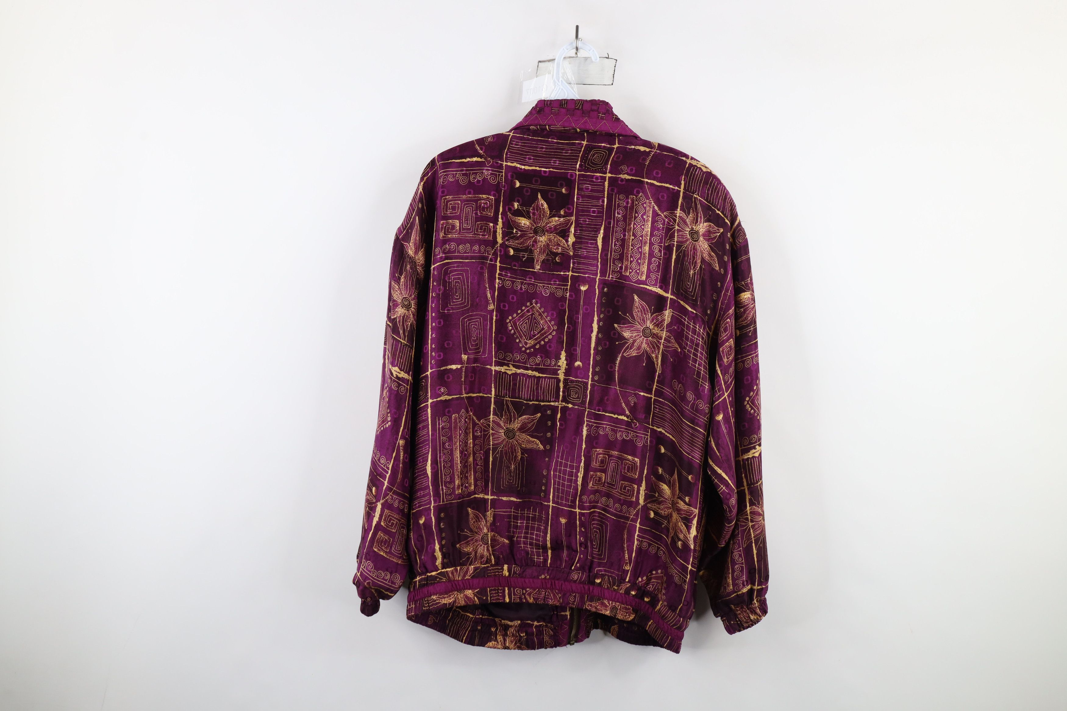 Vintage Vintage 90s Streetwear Flower Geometric Windbreaker Jacket Size M / US 6-8 / IT 42-44 - 12 Thumbnail