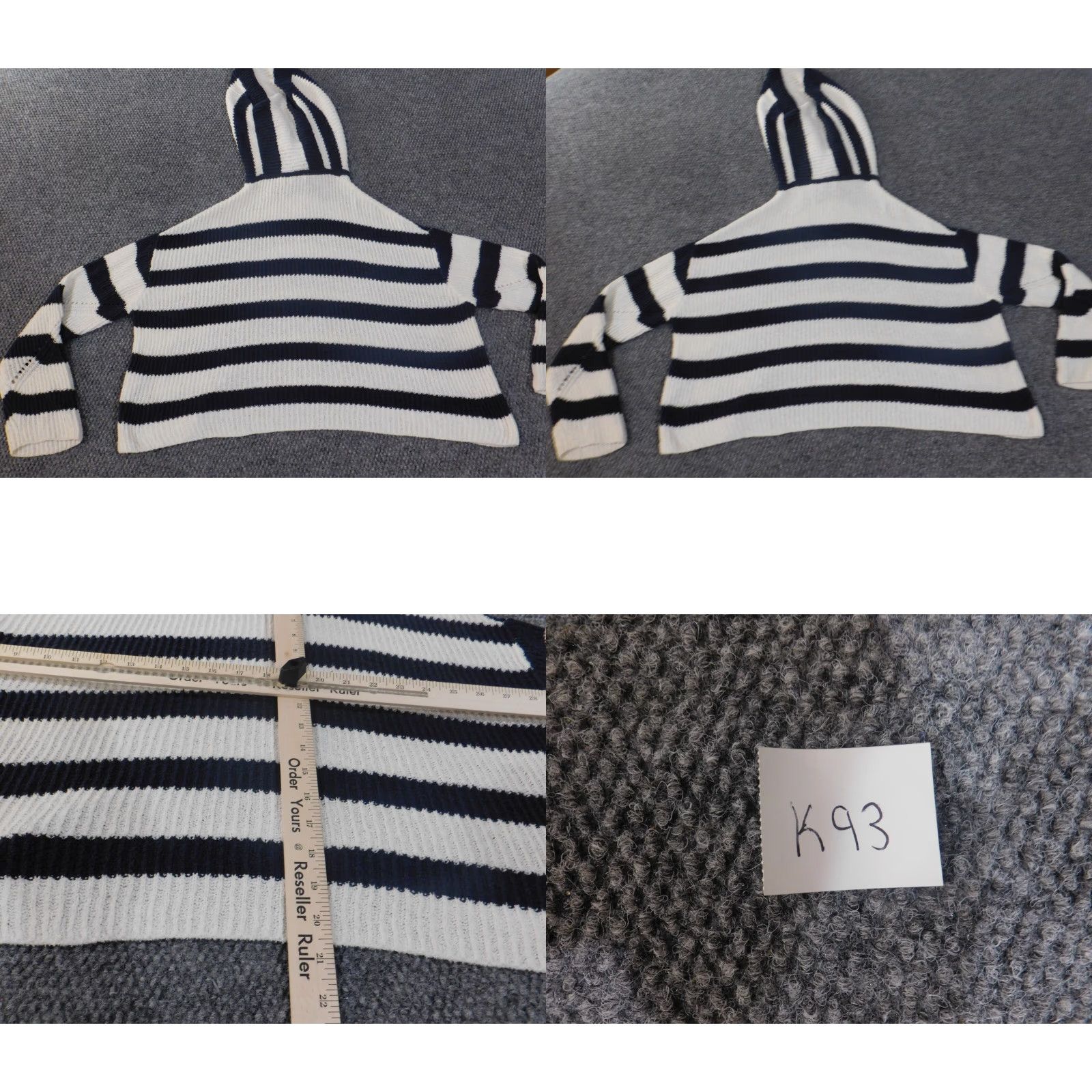 Rag & Bone rag & bone Womens Small sweater White striped knit pullover rib knit long sleeve Size S / US 4 / IT 40 - 9 Thumbnail