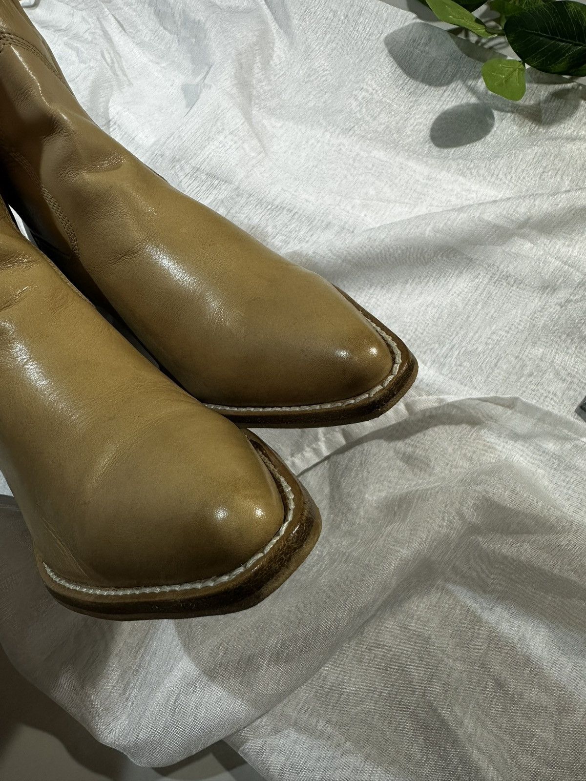 Bronx and Banco Bronx Leather Western Cowboy Ankle Boots Toe Block Heel Size US 7.5 / IT 37.5 - 12 Thumbnail