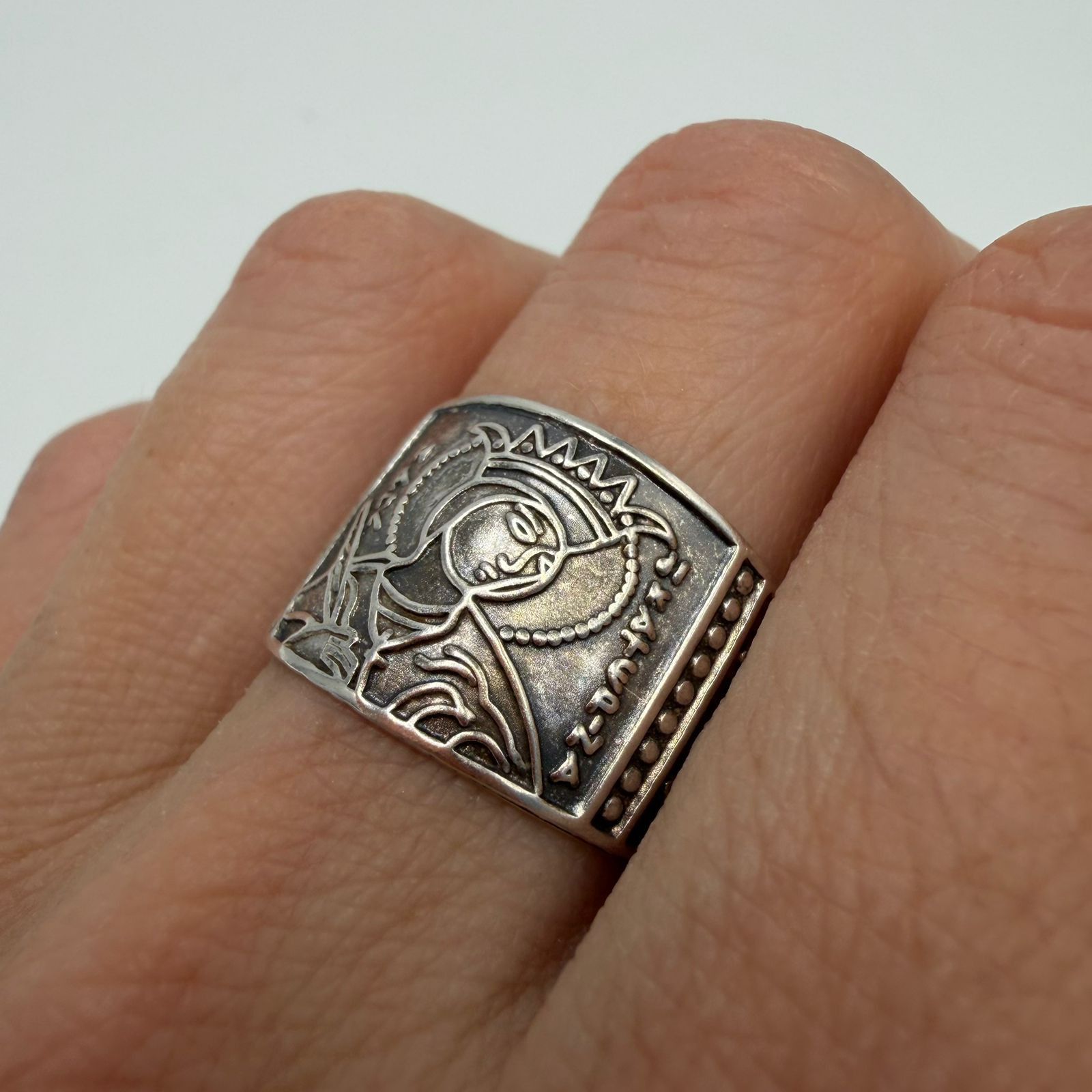 Sterling Silver Vintage 925 Sterling Silver Orthodox St. Catherine Ring 8.5 Size ONE SIZE - 4 Thumbnail