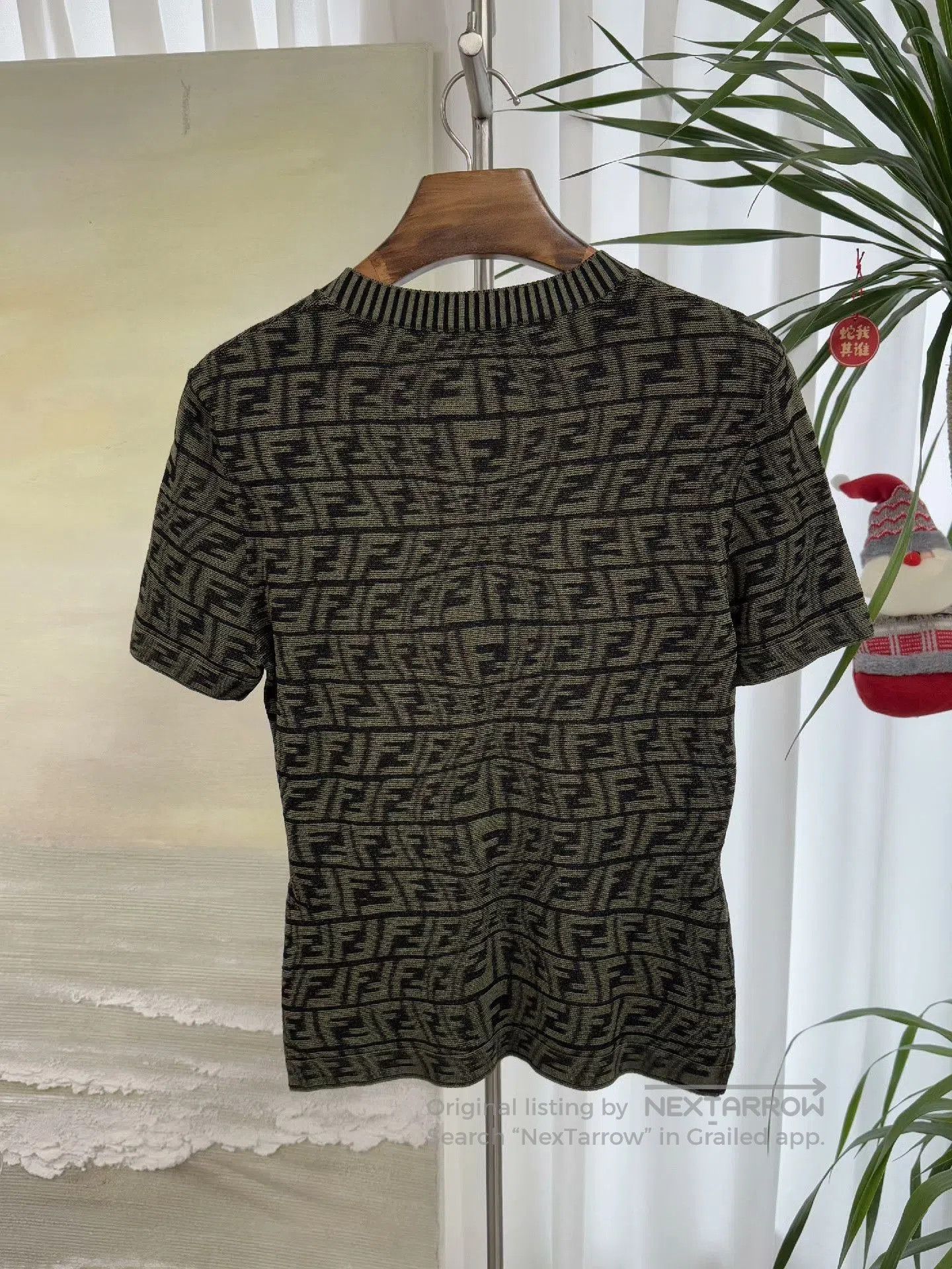 Fendi Fendi Green All-over Print Knit Short Sleeve. Size US M / EU 48-50 / 2 - 2 Thumbnail