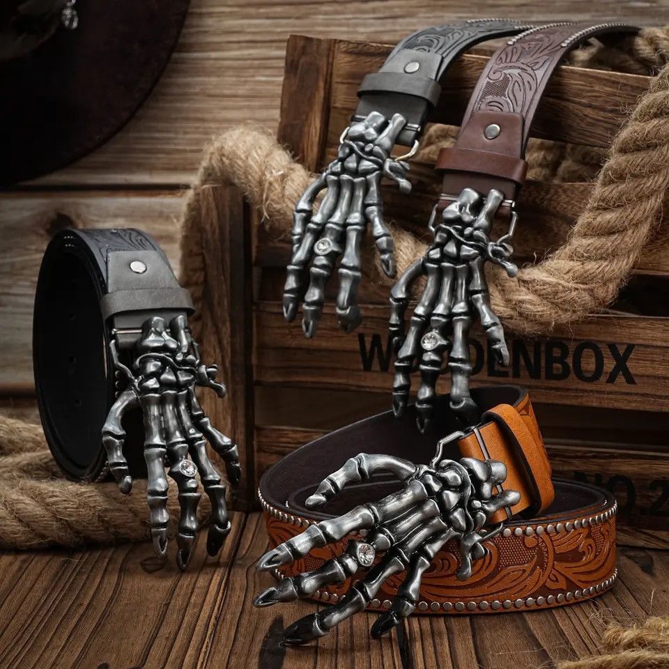 Japanese Brand × Vintage Rhinestone Skeleton Hand Belt Size ONE SIZE - 1 Thumbnail