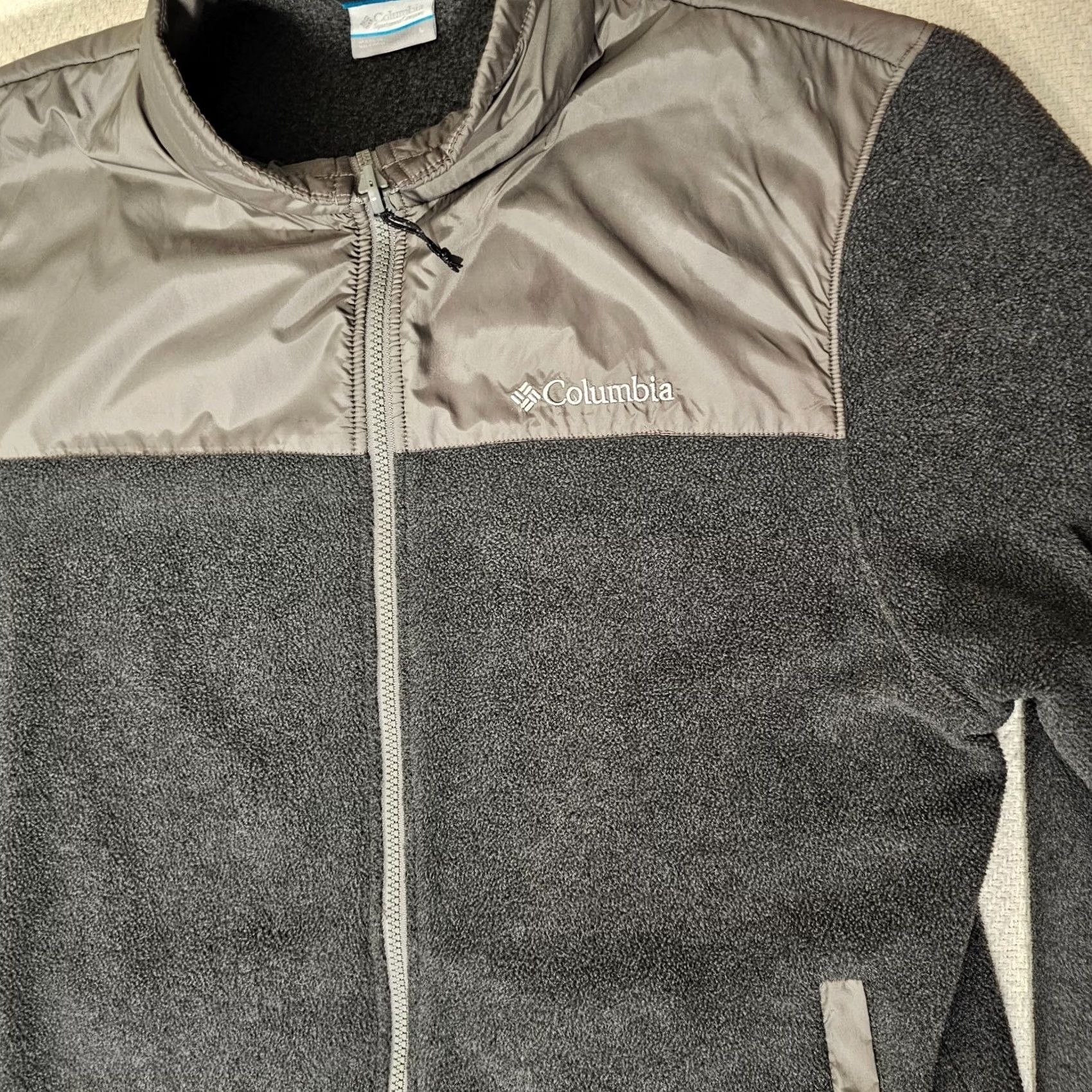 Vintage Columbia Fleece Jacket Coat Two Tone Full Zip Up Mens L Gray Dark Gray Size US L / EU 52-54 / 3 - 3 Thumbnail