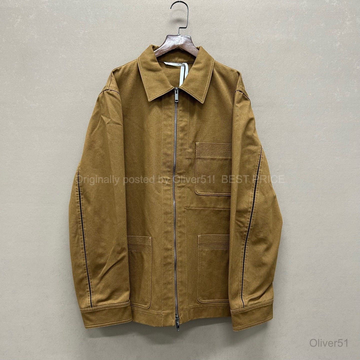 Valentino Valentino 99% New Khaki Work Jacket Size 50 BFAJNOP292 Size US M / EU 48-50 / 2 - 1 Thumbnail