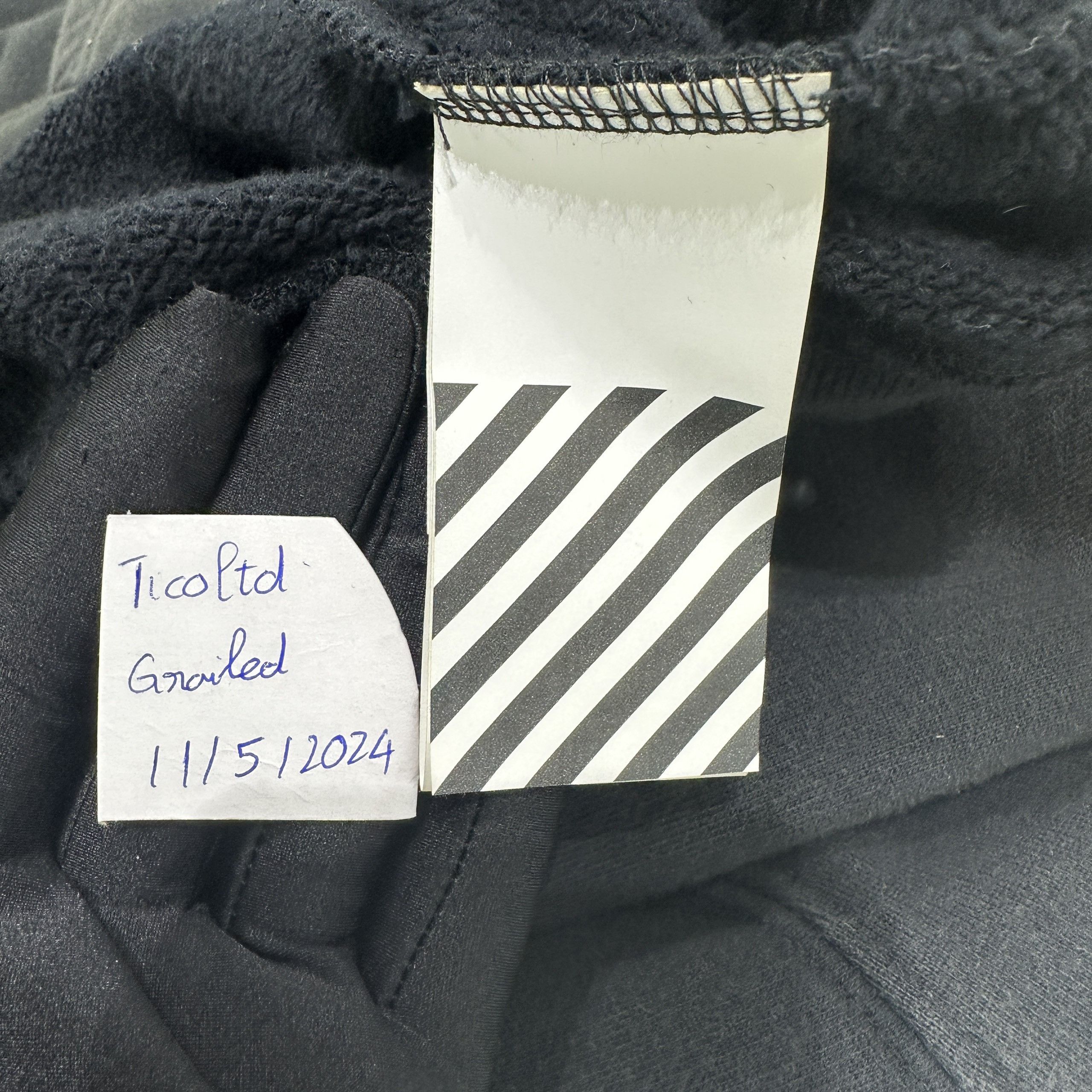 Off-White OFF WHITE Diag Waterfall Hoodie BLACK Size US XS / EU 42 / 0 - 14 Thumbnail