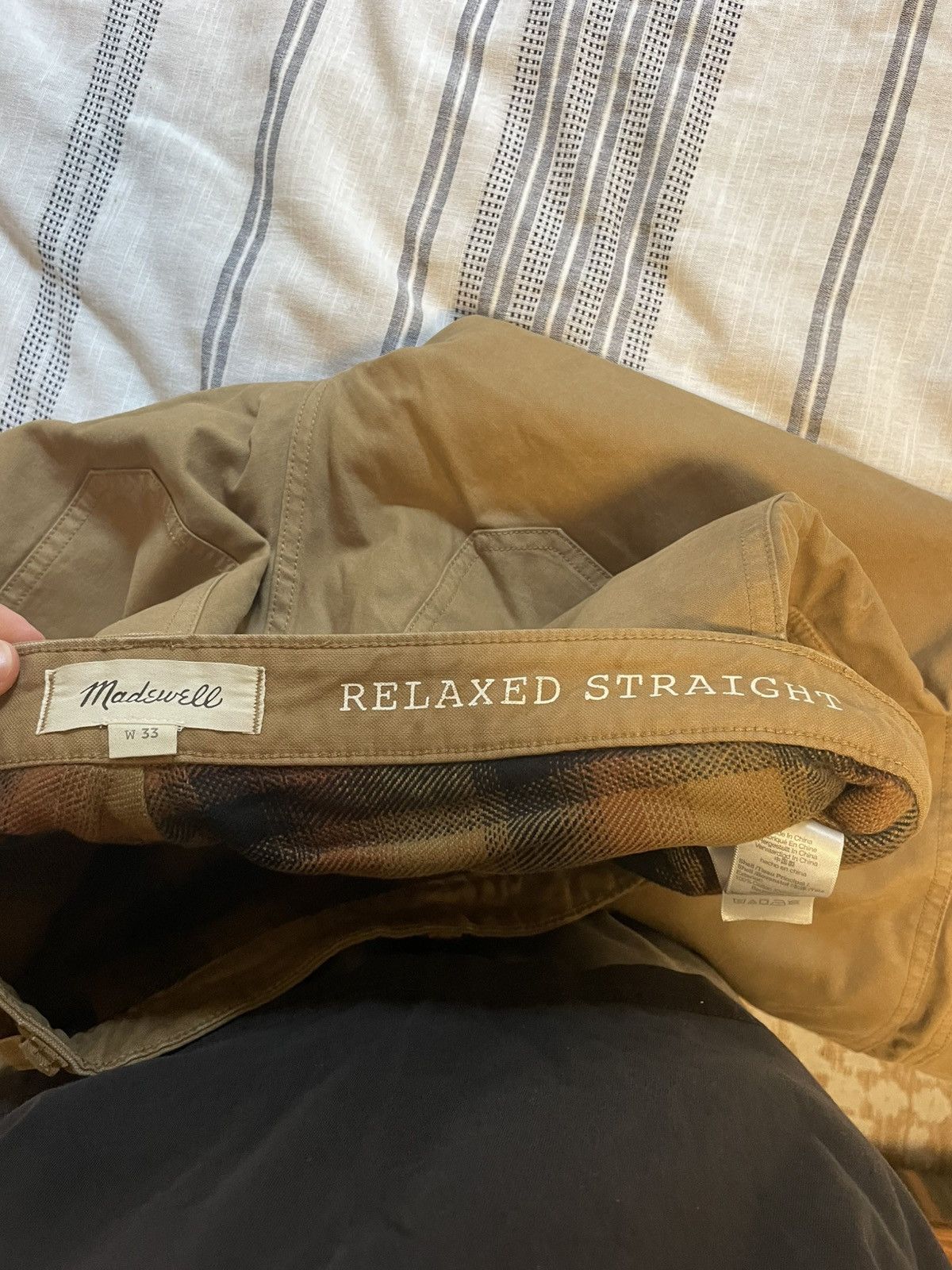 Madewell Garment-Dyed Relaxed Straight Workwear Pants Size US 33 - 4 Thumbnail