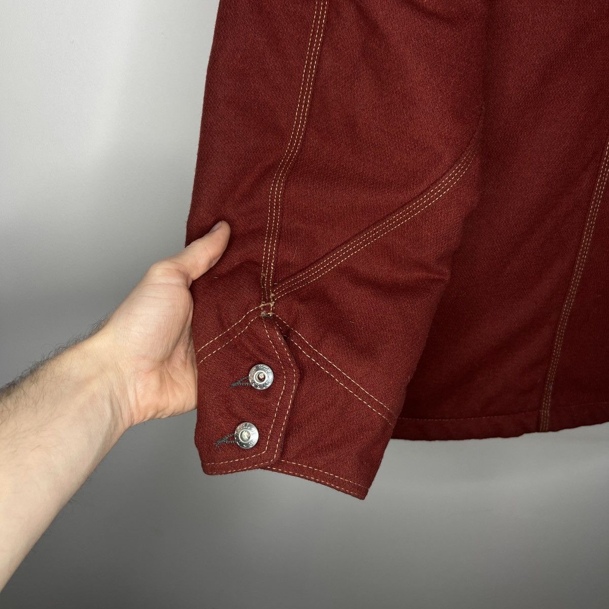 Diesel × Vintage Vintage Diesel Wool Jacket Coat Rare 90s Red Size US M / EU 48-50 / 2 - 13 Thumbnail