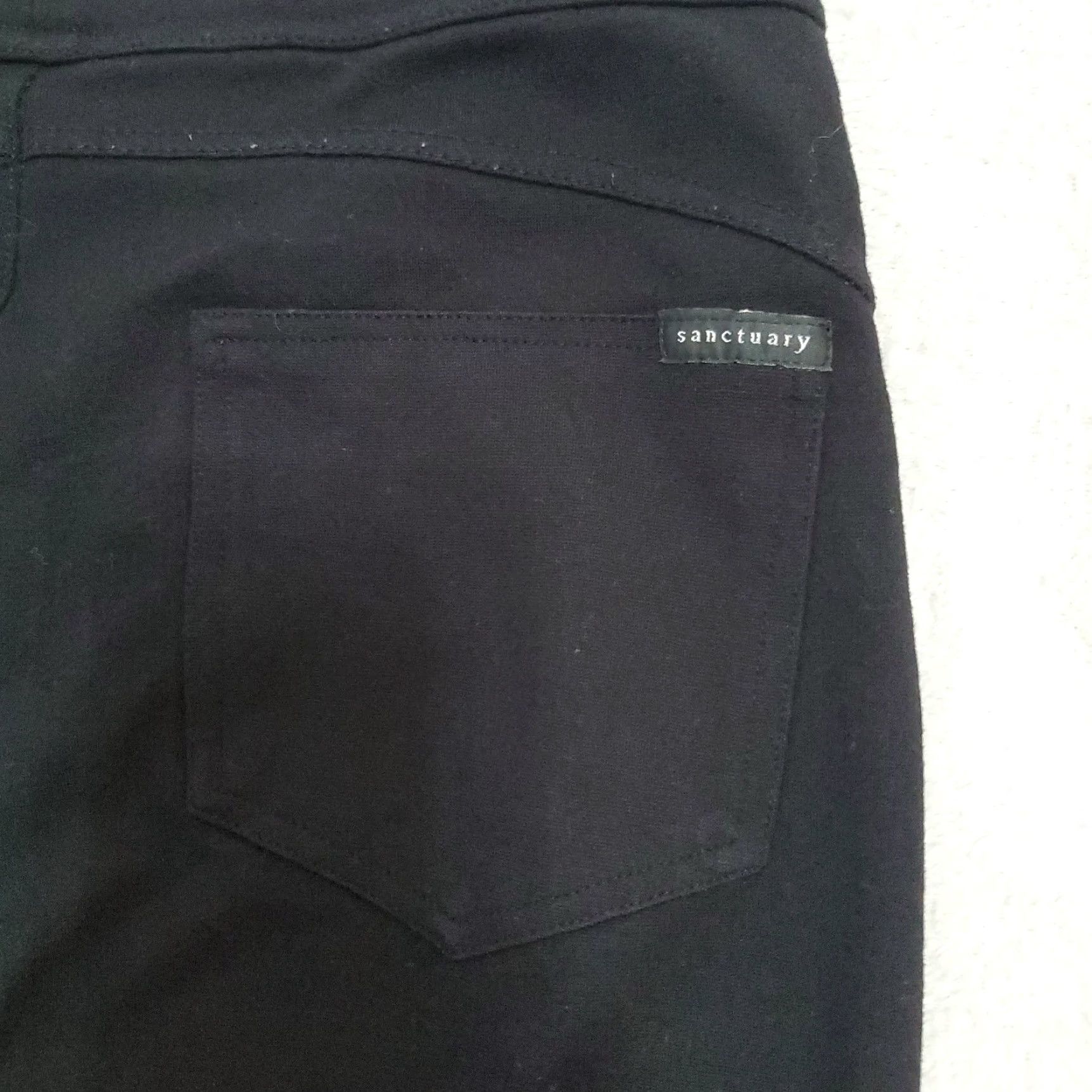 Sanctuary VINTAGE Sanctuary Runway Ponte Leggings Women L Black Pull On Pant Stretch Size 36" / US 14 / IT 50 - 6 Thumbnail