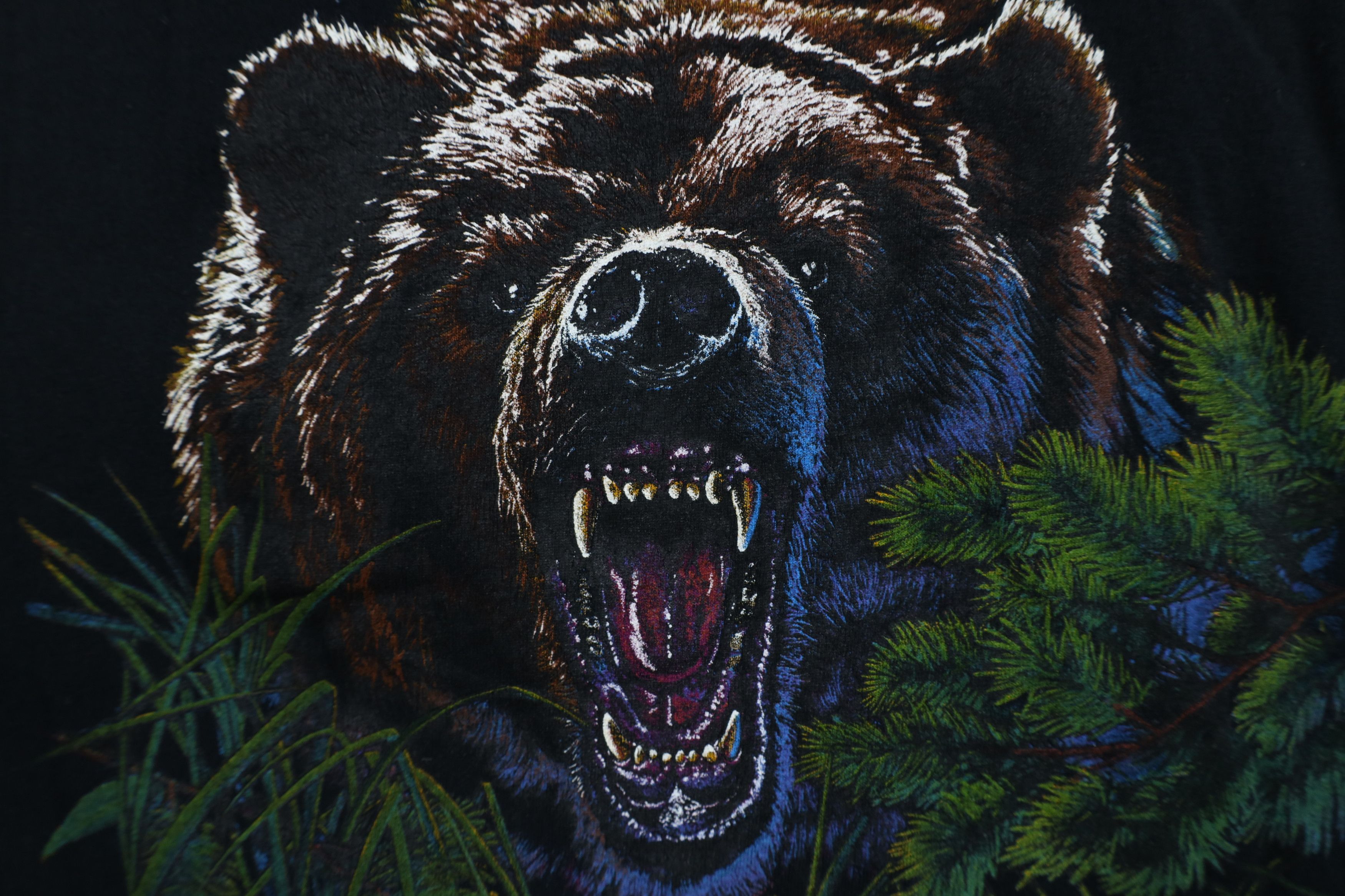 Vintage Vintage 90s Streetwear Bear Just Bite Me T-Shirt Black Size US XL / EU 56 / 4 - 6 Thumbnail