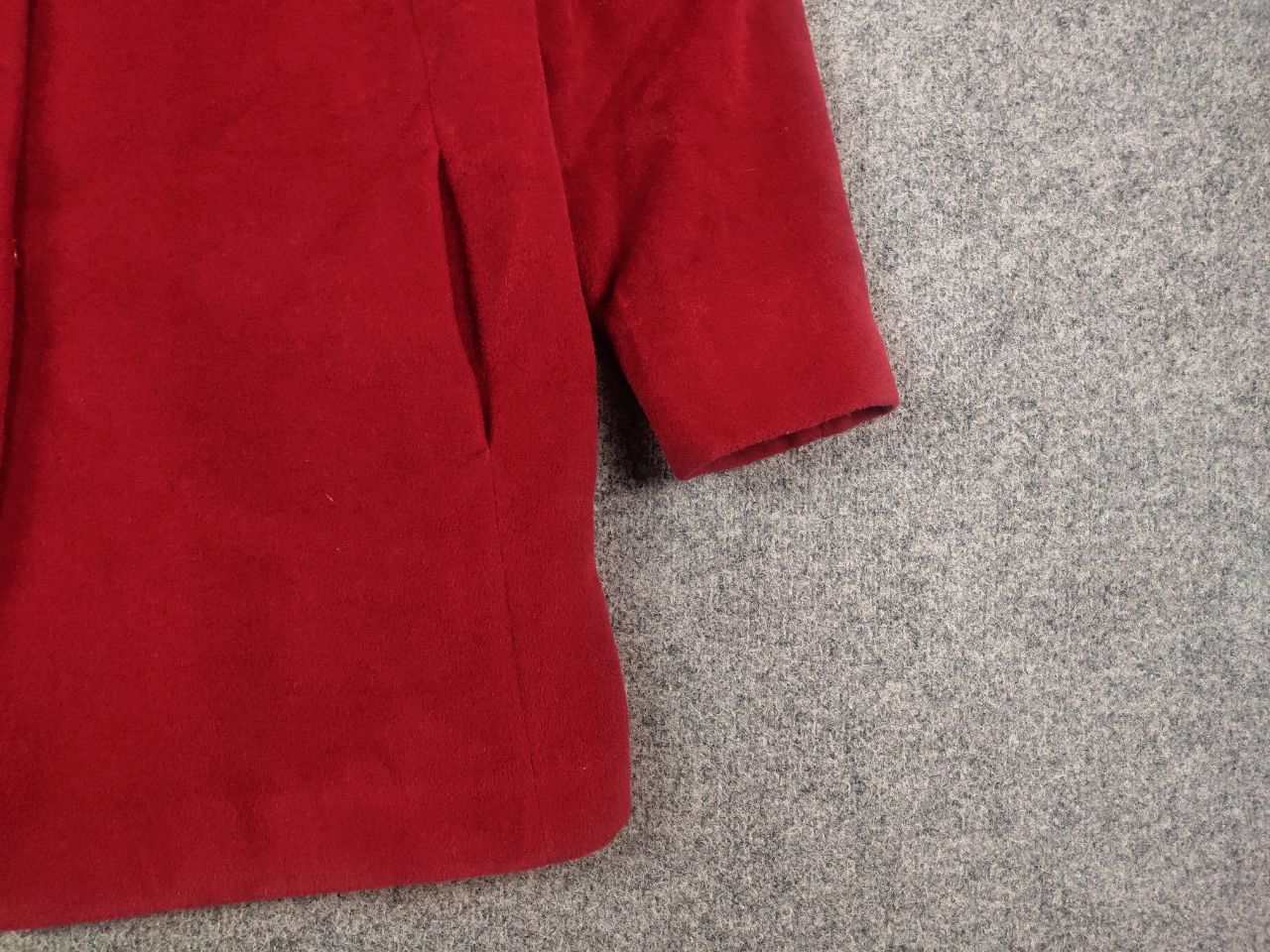 Cinzia Rocca Cinzia Rocca Due coat Red alpaca stand-up collar Jacket Size XL / US 12-14 / IT 48-50 - 7 Thumbnail