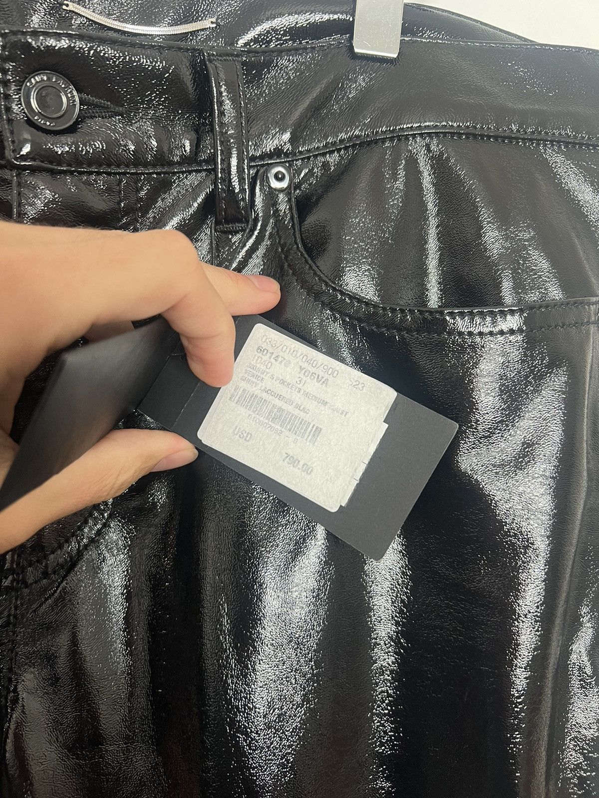 Saint Laurent Paris Bnwt Lacquered Pants Size US 31 - 4 Thumbnail