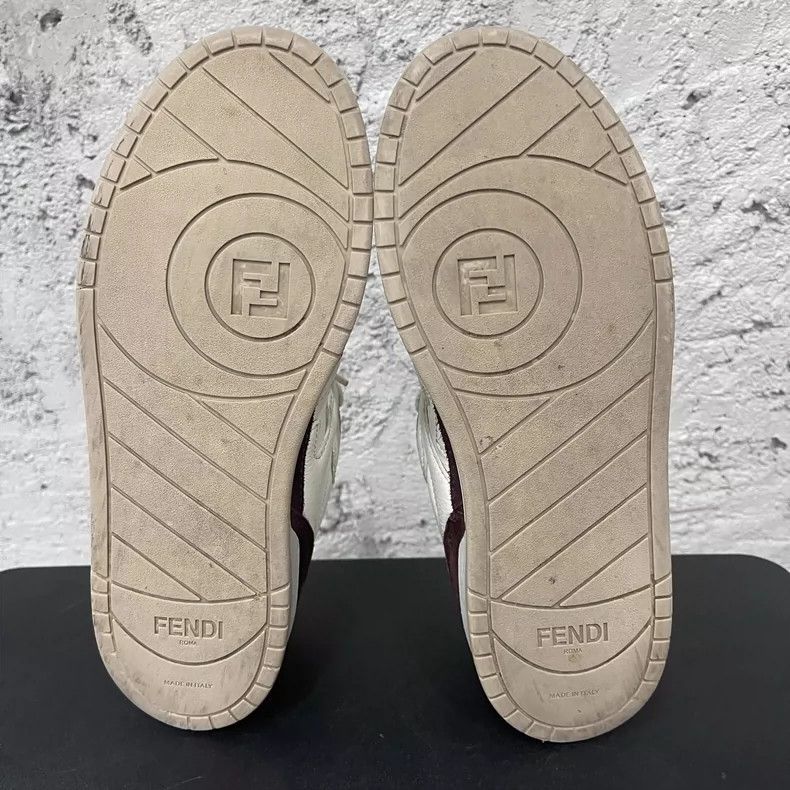 Fendi Fendi Sneakers Size 8 White and Burgundy Size US 8 / EU 41 - 7 Thumbnail