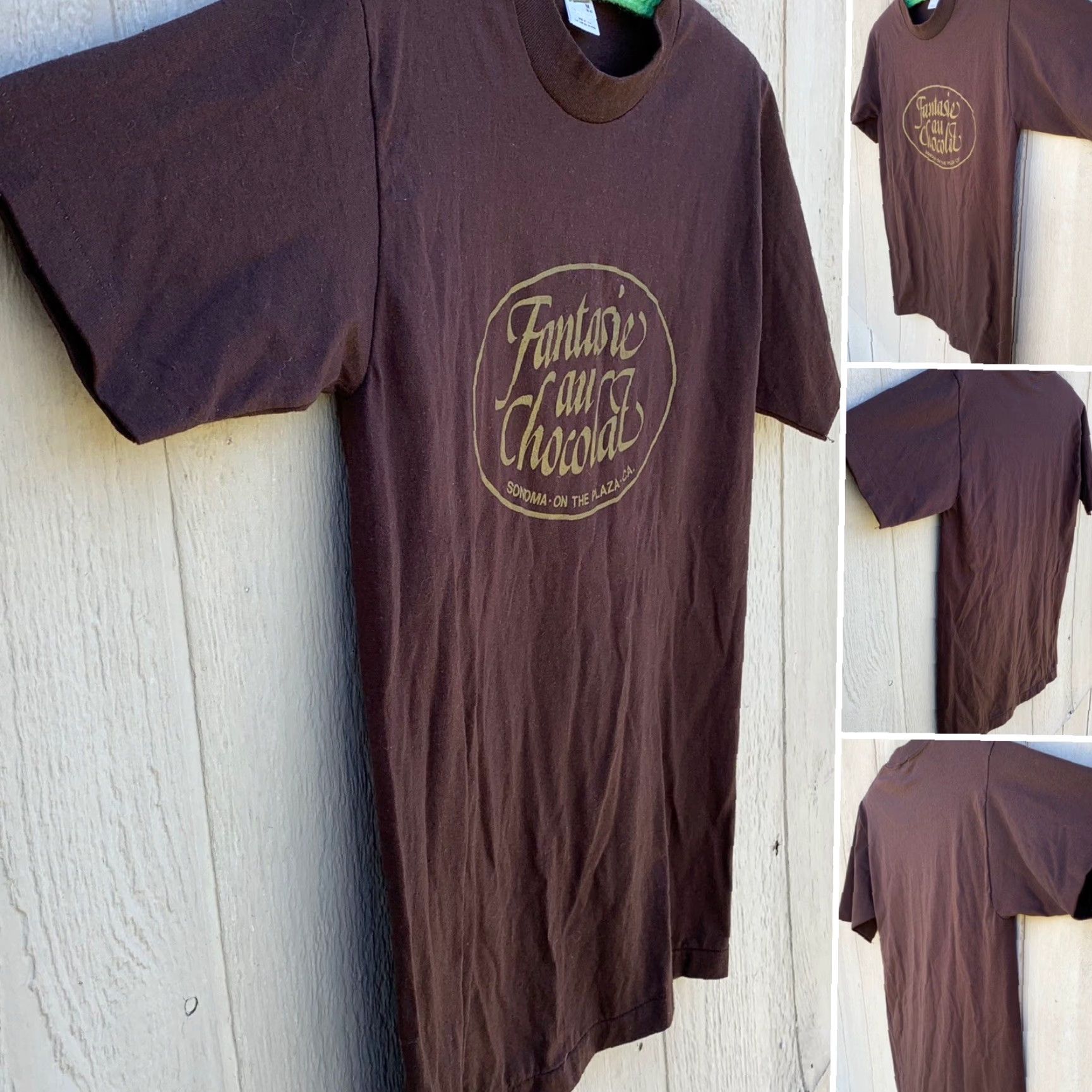 Vintage VINTAGE Fantasie au Chocolat Sonoma on the plaza CA t-shirt M Short Sleeve Unisex Graphic Tee Size US M / EU 48-50 / 2 - 2 Thumbnail