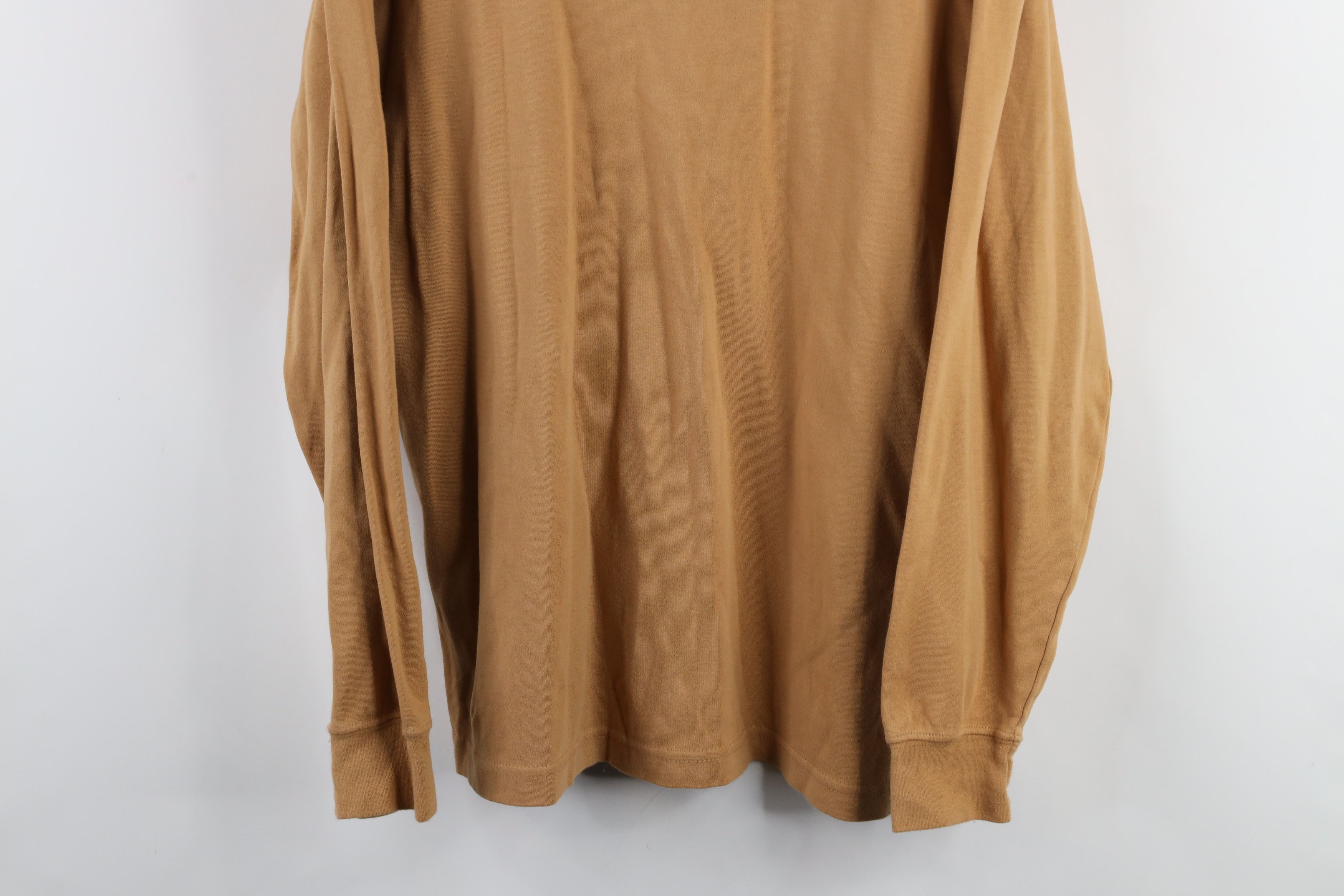 Vintage Vintage 90s Streetwear Blank Turtleneck T-Shirt Wheat Brown Size US M / EU 48-50 / 2 - 3 Thumbnail